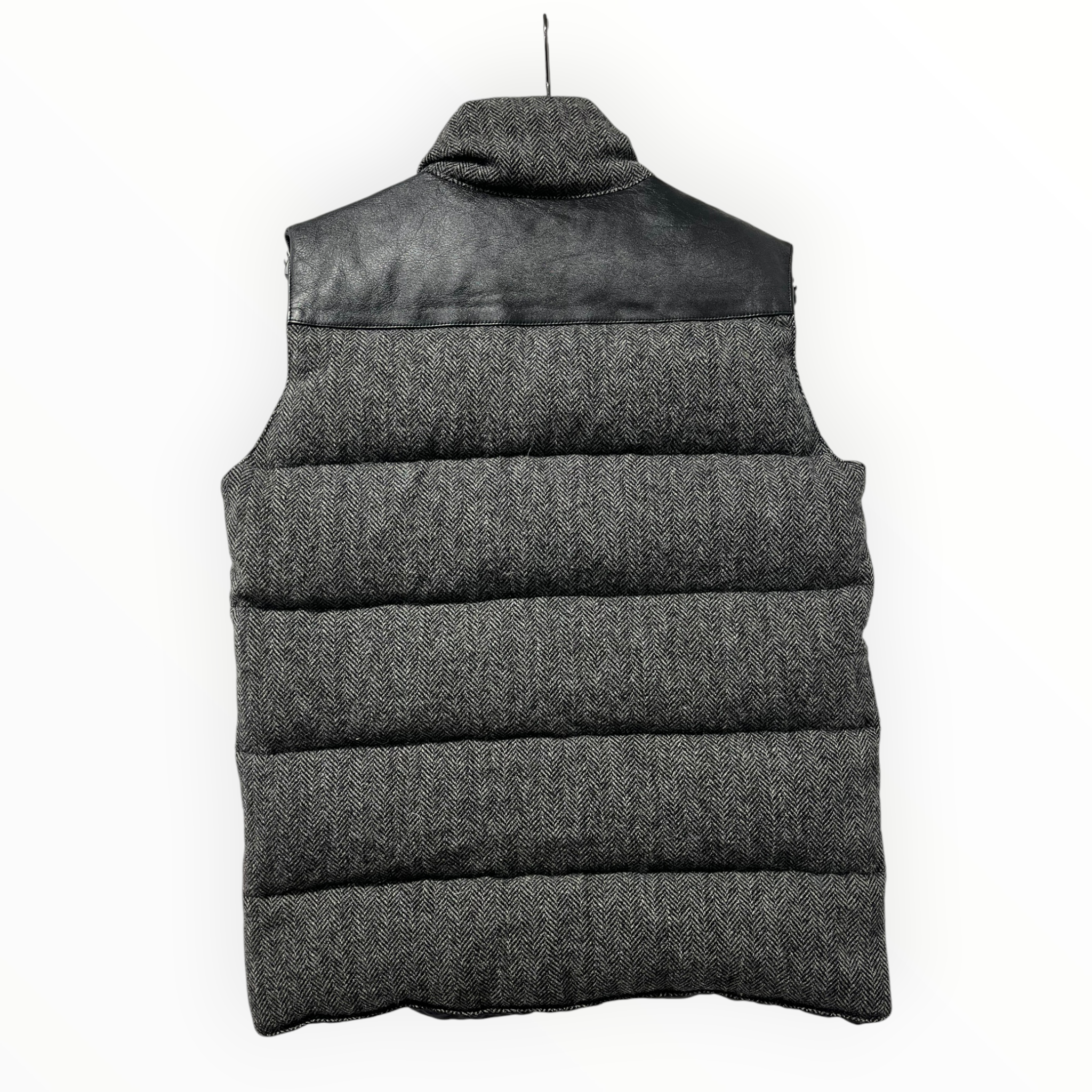 COMME des GARCONS HOMME/Puffer Vest/XS/Plaid/Wool/GRY/Utility/ view 2