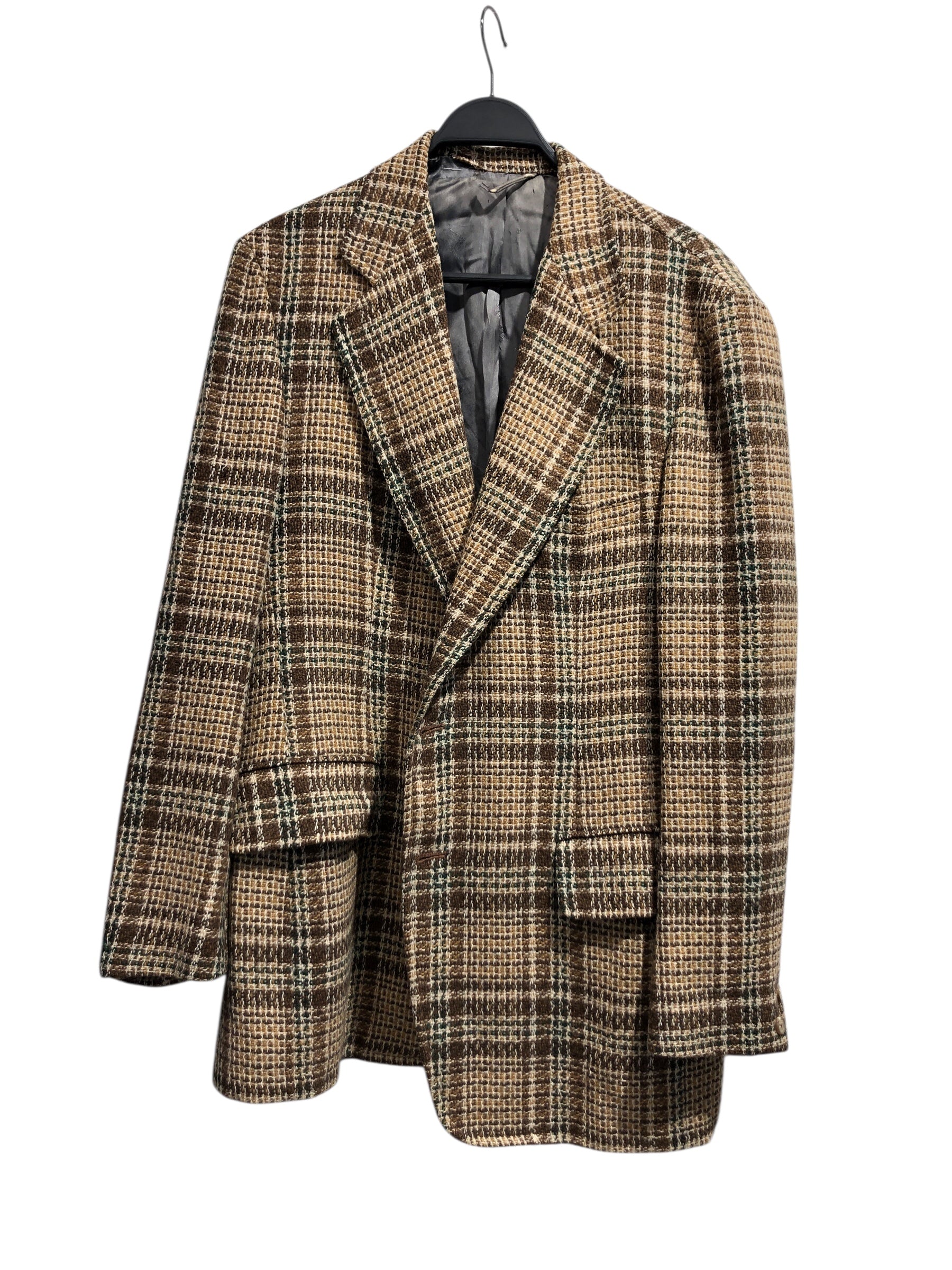 BURBERRYS/Jacket/Wool/BEG/Plaid/beige brown green plaid view 1