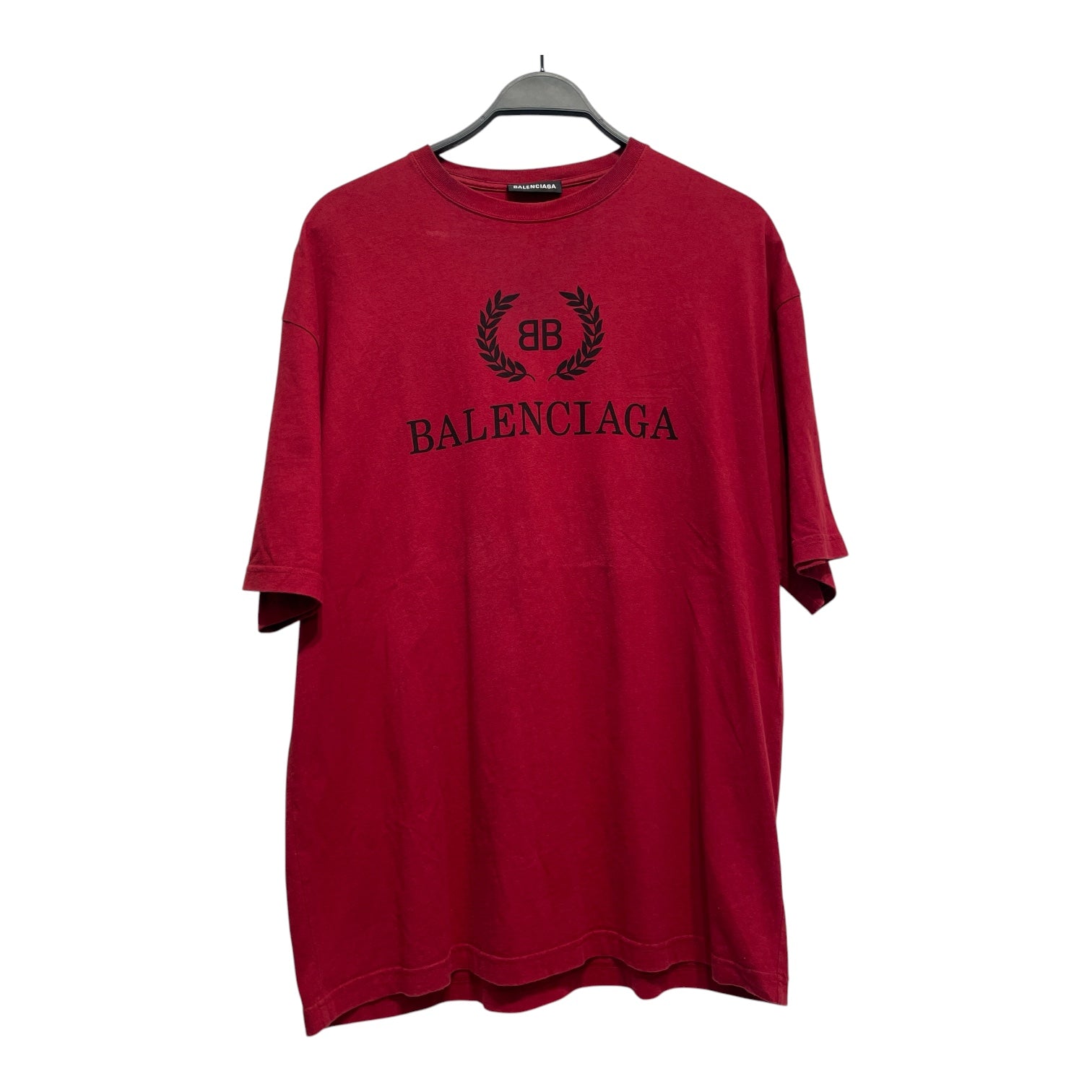 BALENCIAGA/T-Shirt/M/Cotton/RED/High Neck/ view 1