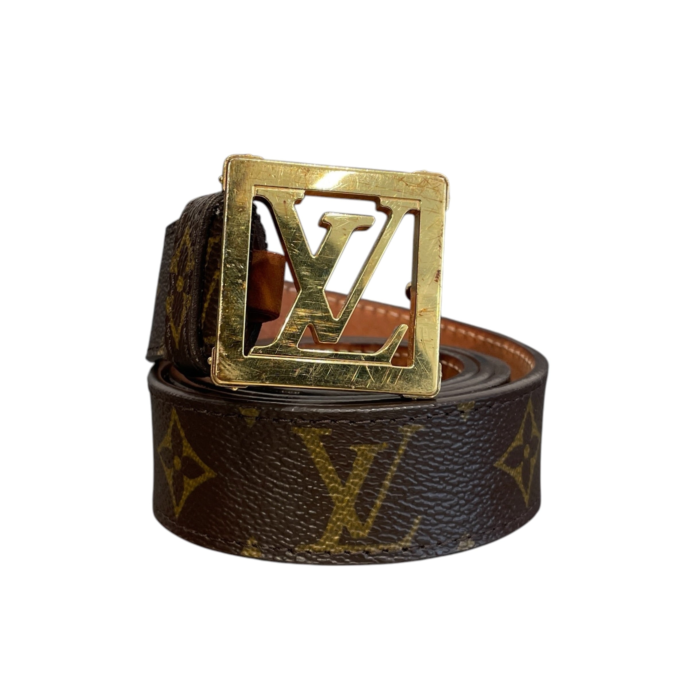 LOUIS VUITTON/Belt/Monogram/Leather/CML/L's/LV FRAME BELT view 1