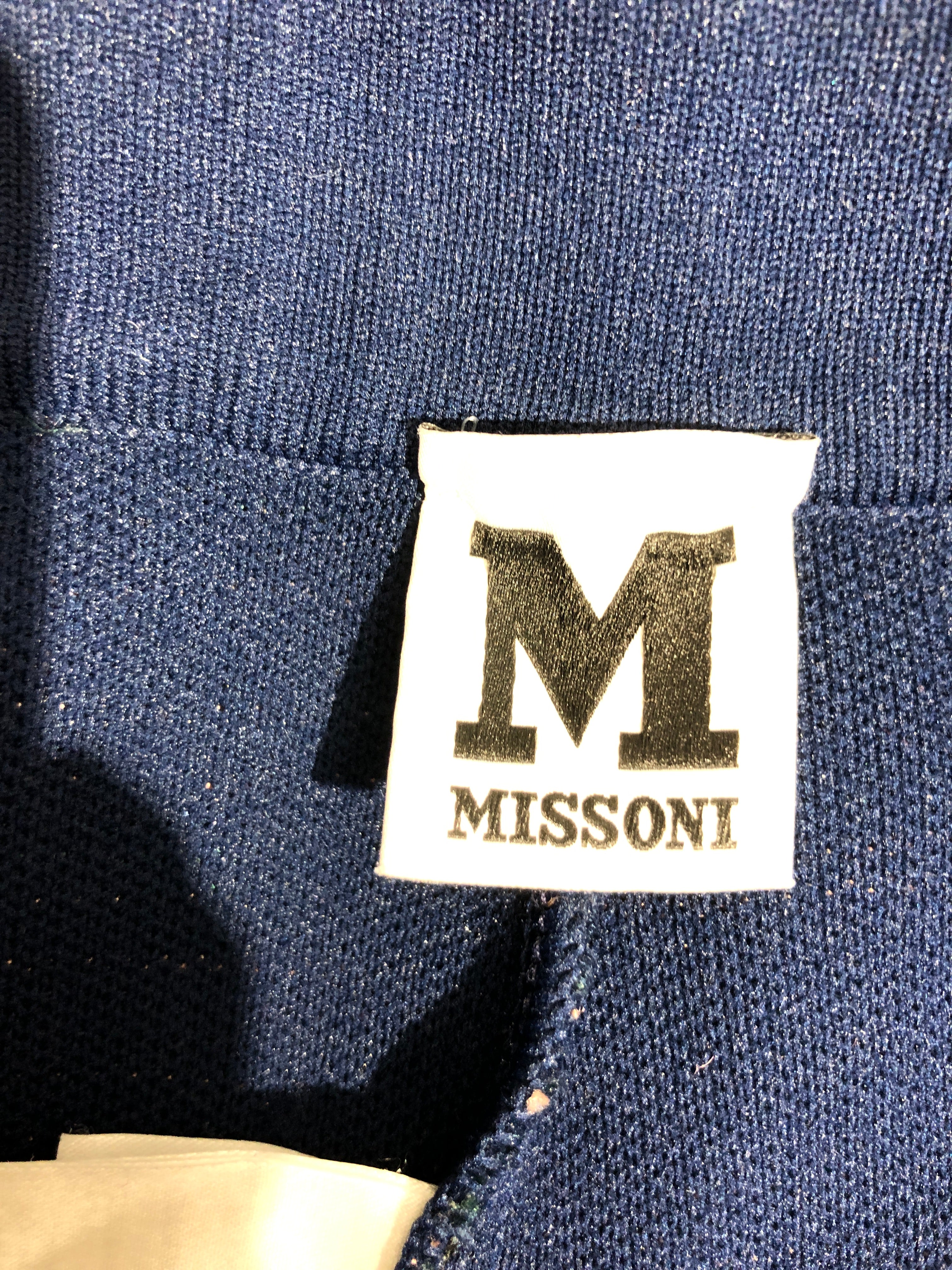 MISSONI/Bottoms/44/Stripe/Cotton/NVY/navy pink purple view 3