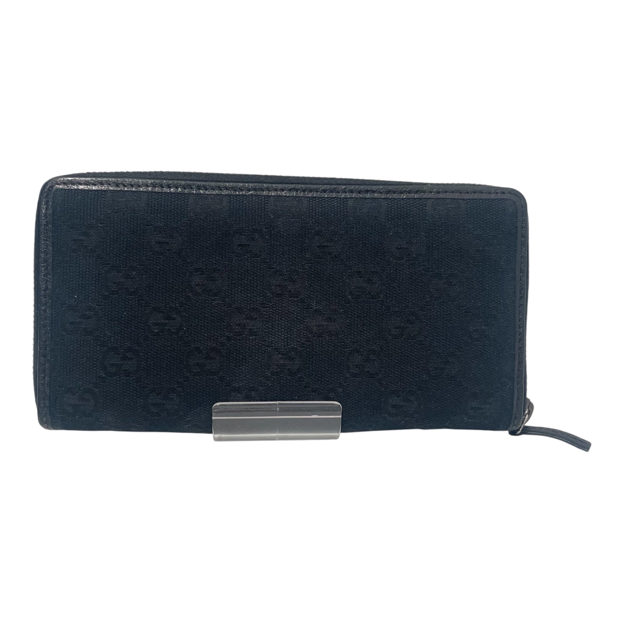 GUCCI/Bifold Wallet/Monogram/Leather/BLK/GUCCI GUCCISSIMA LEATHER ZIP view 2