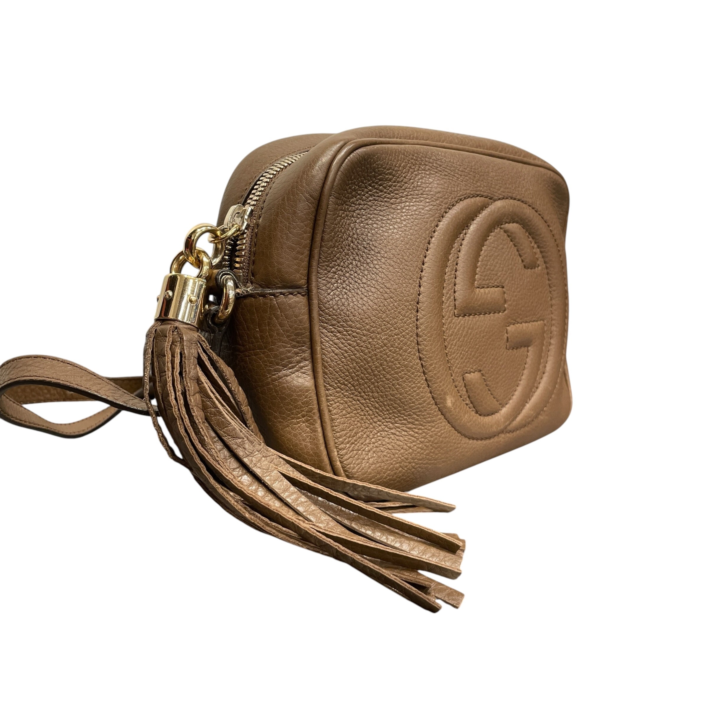 GUCCI/Cross Body Bag/Leather/BRW/soho disco camera bag cross view 4