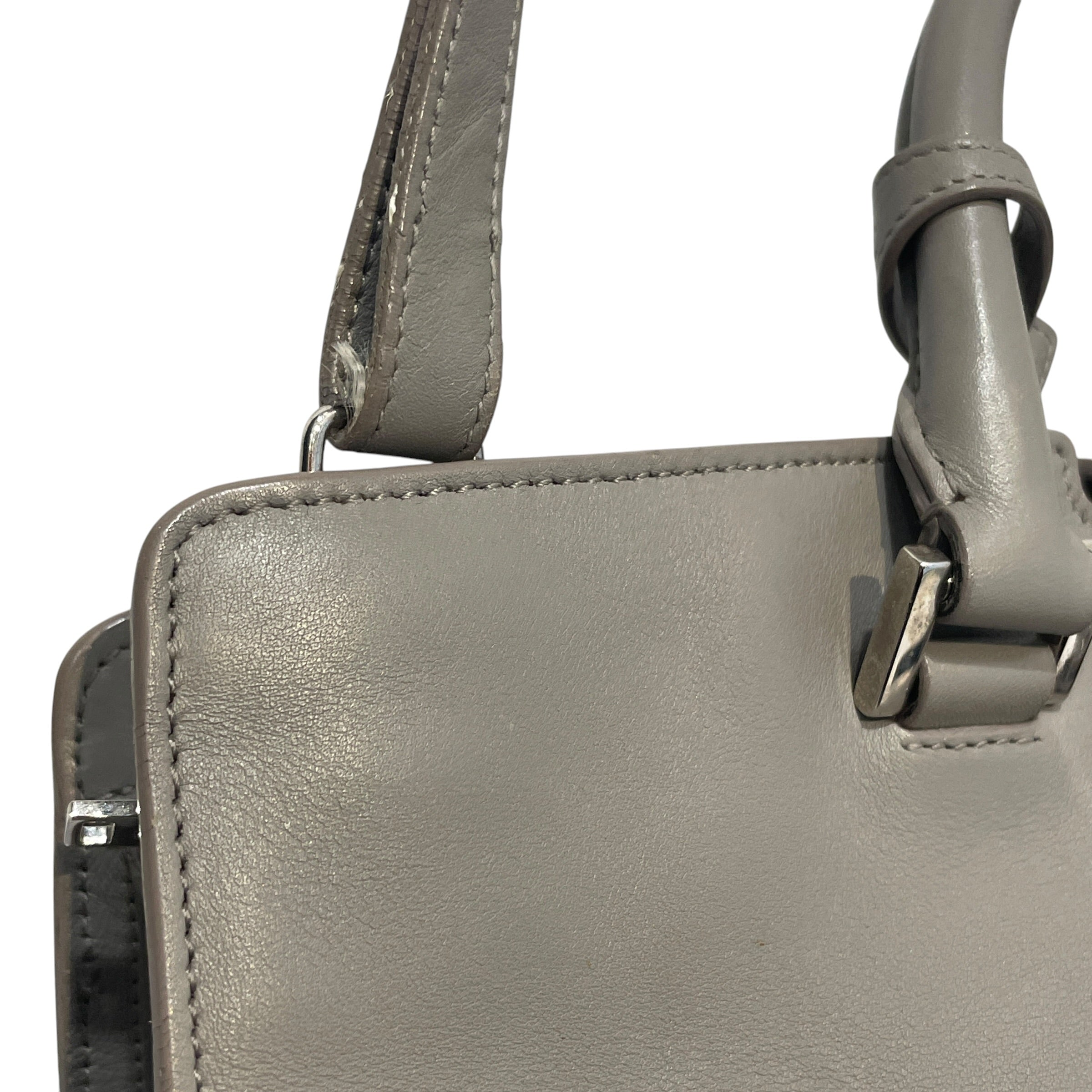 YVES SAINT LAURENT/Cross Body Bag/Leather/GRY/Y Cabas view 6