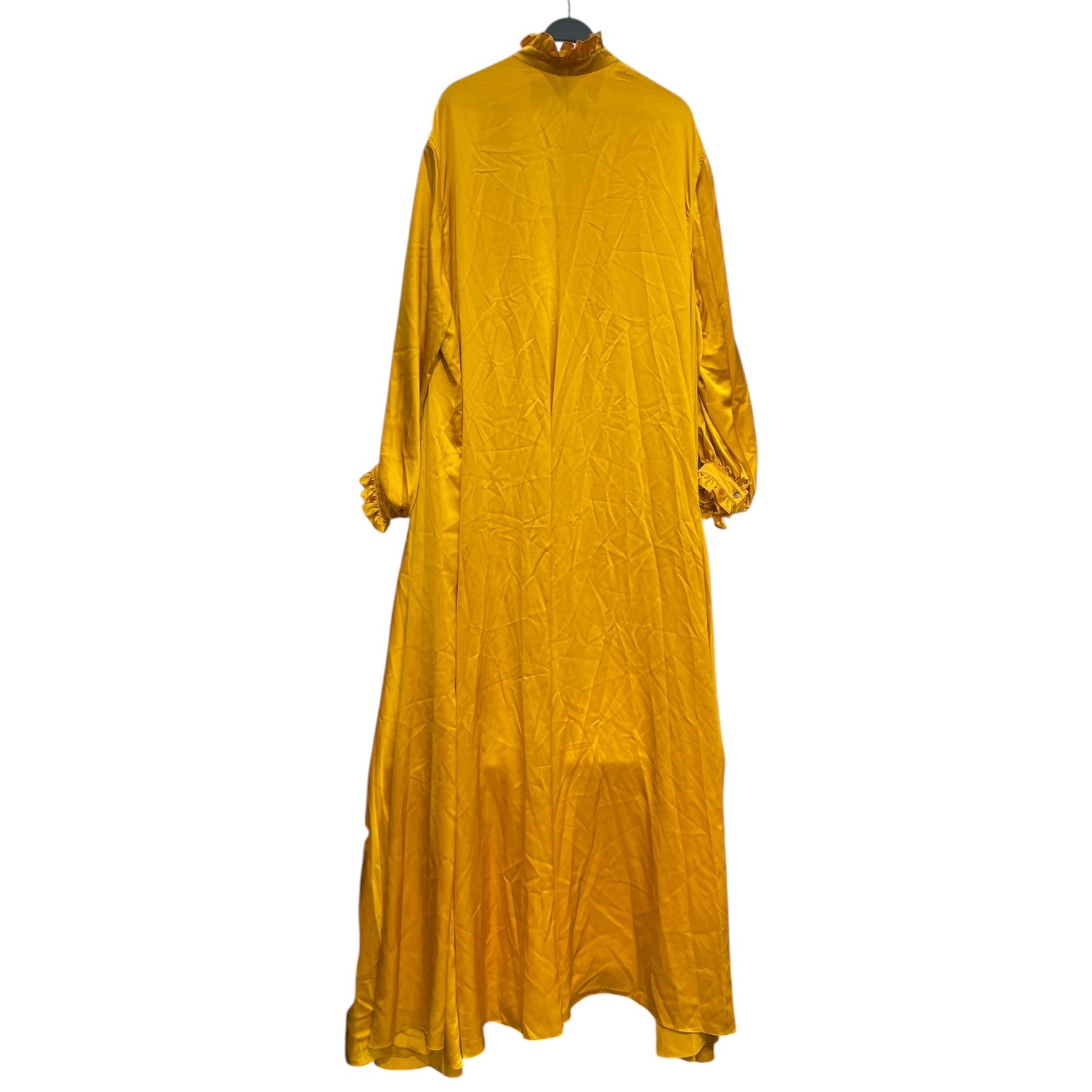 SAINT LAURENT/LS Dress/M/Polyester/GLD/RUFFLE NECK/SLEEVE DRESS view 2