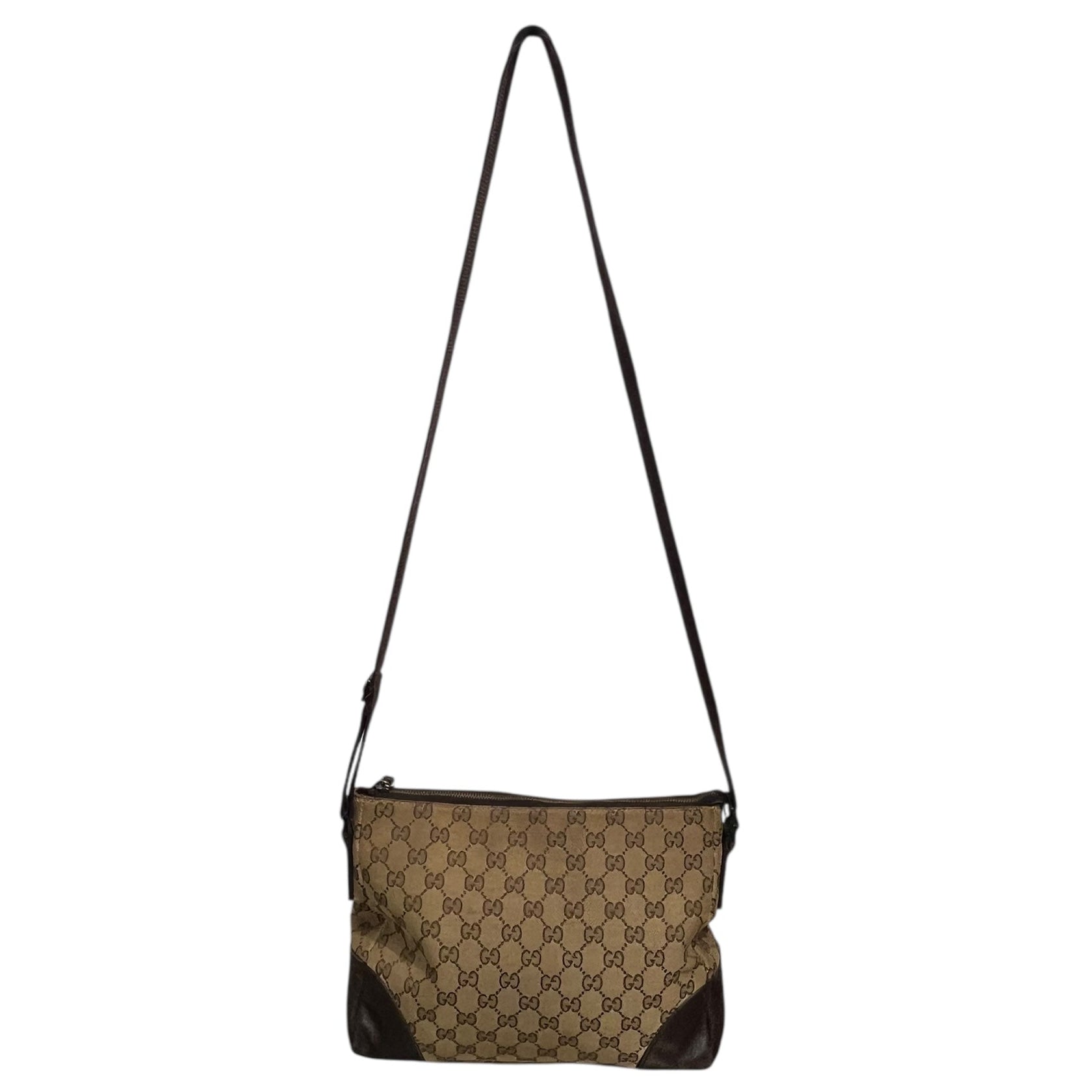 GUCCI/Cross Body Bag/Monogram/Cotton/BEG/MESSEMGER CROSS BODY CANVAS view 2