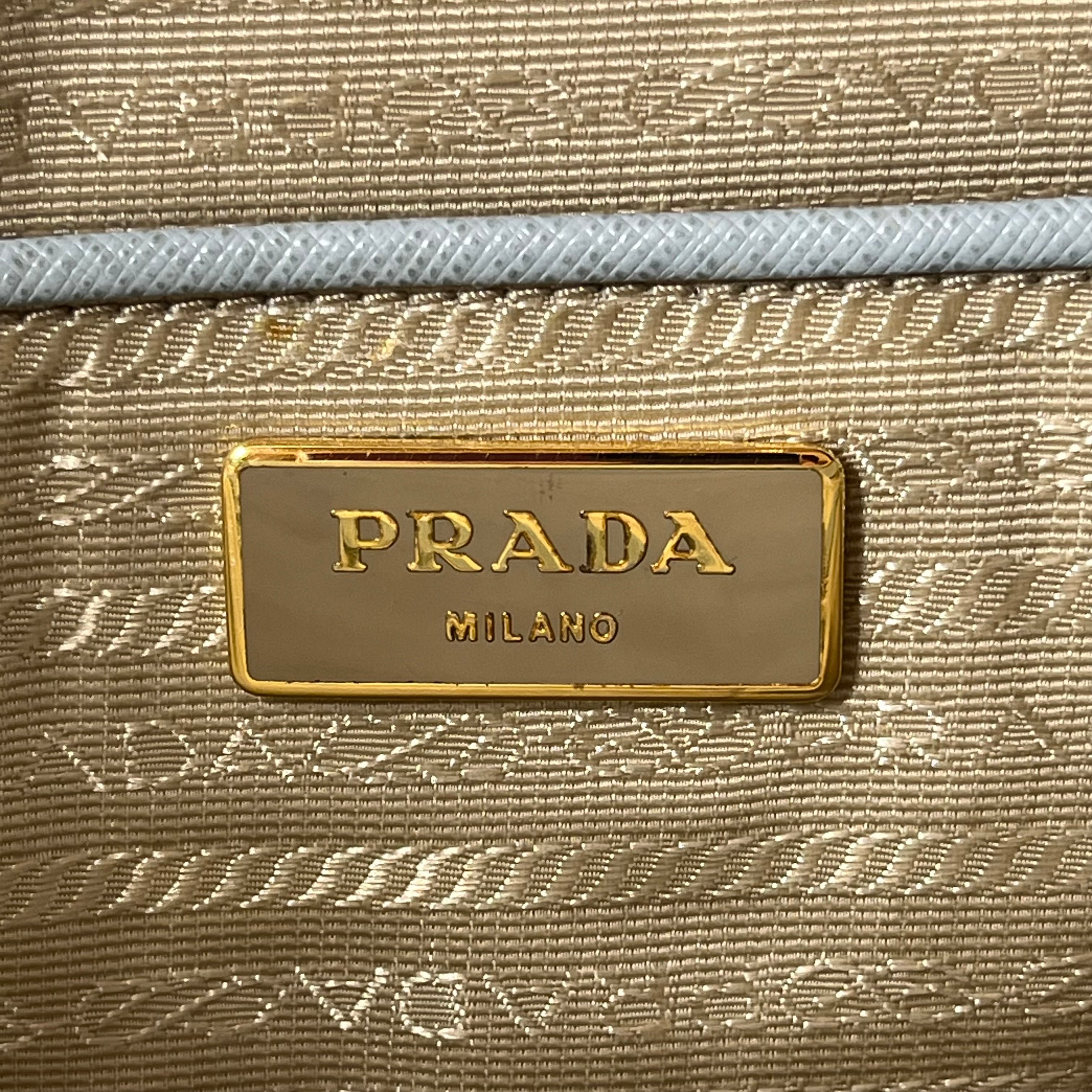 PRADA/Hand Bag/Leather/BLU/64 view 3