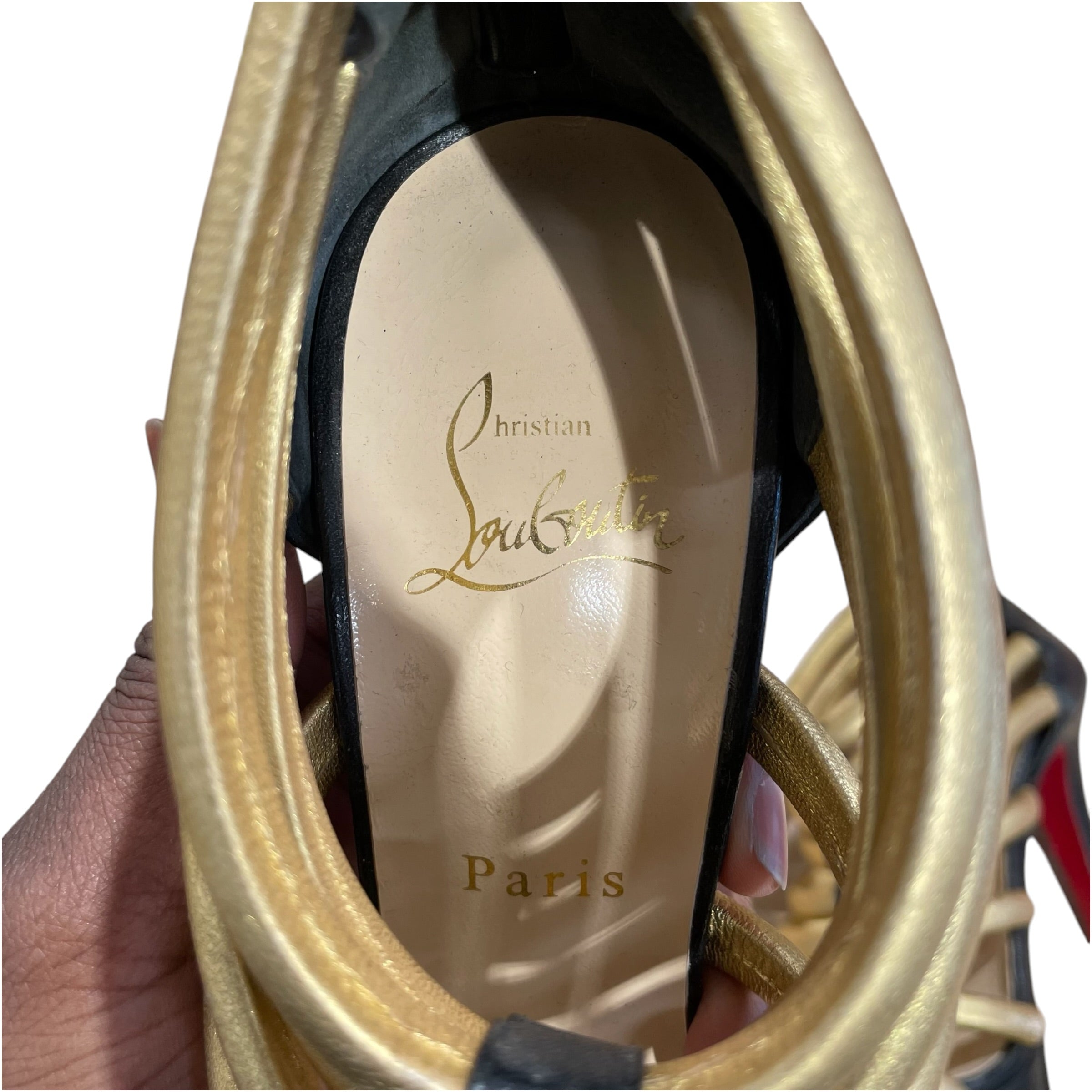 Christian Louboutin/Heels/EU 39/GLD/romaine platform view 7