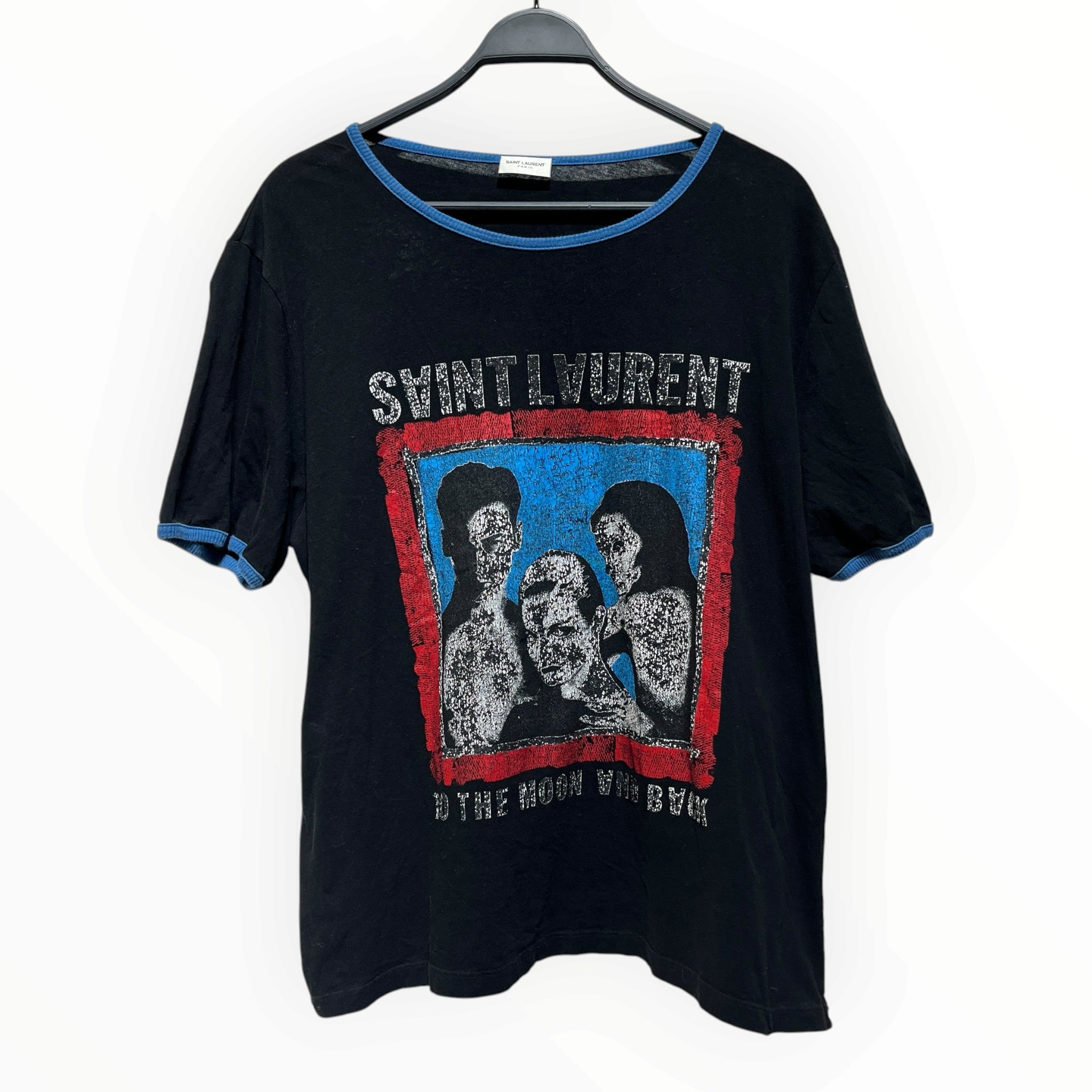 SAINT LAURENT/T-Shirt/XXL/Cotton/BLK/to the moon and back view 1