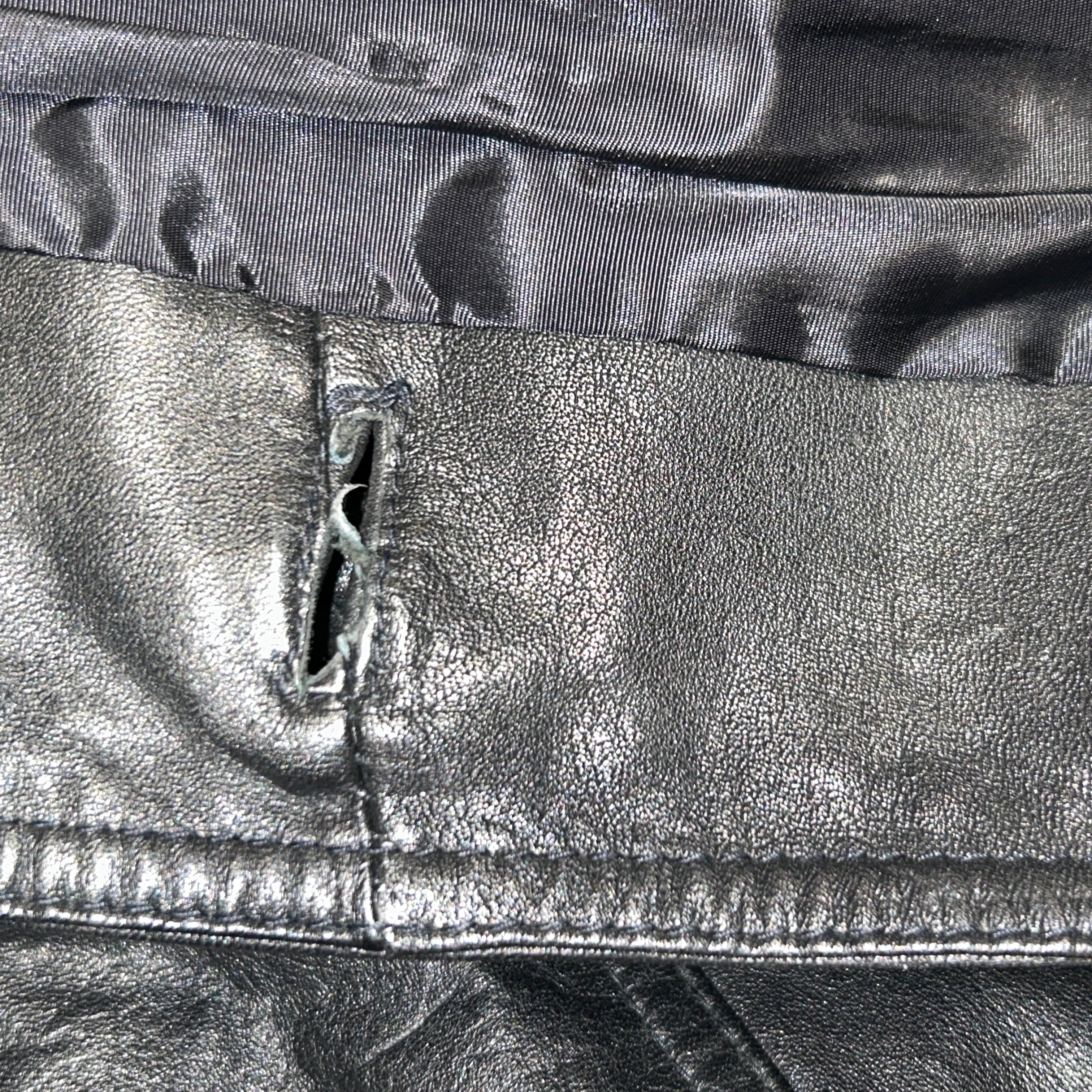Vintage/Coat/8/Leather/BLK/Belted Trench view 16