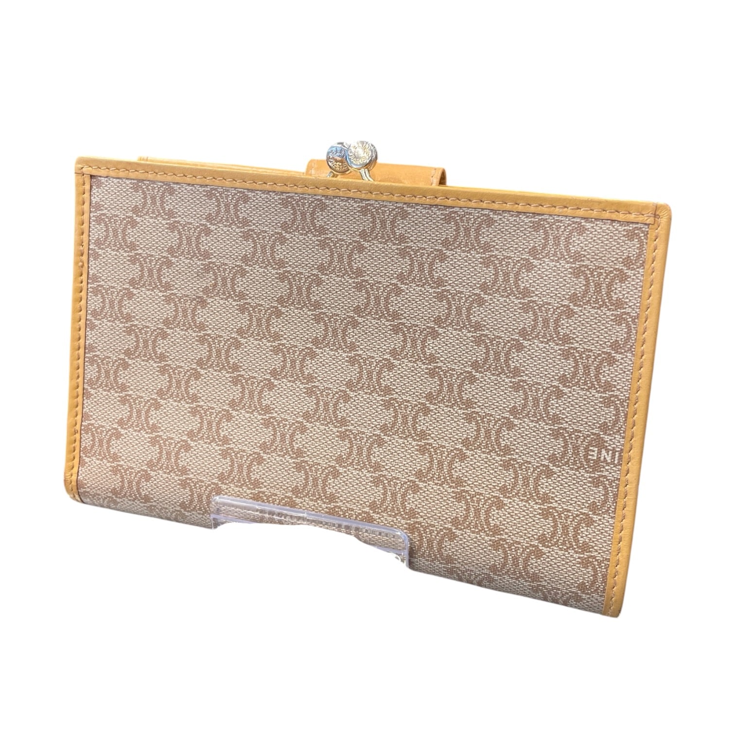 CELINE/Trifold Wallet/Monogram/BEG/macadam bifold w coin pouch view 2