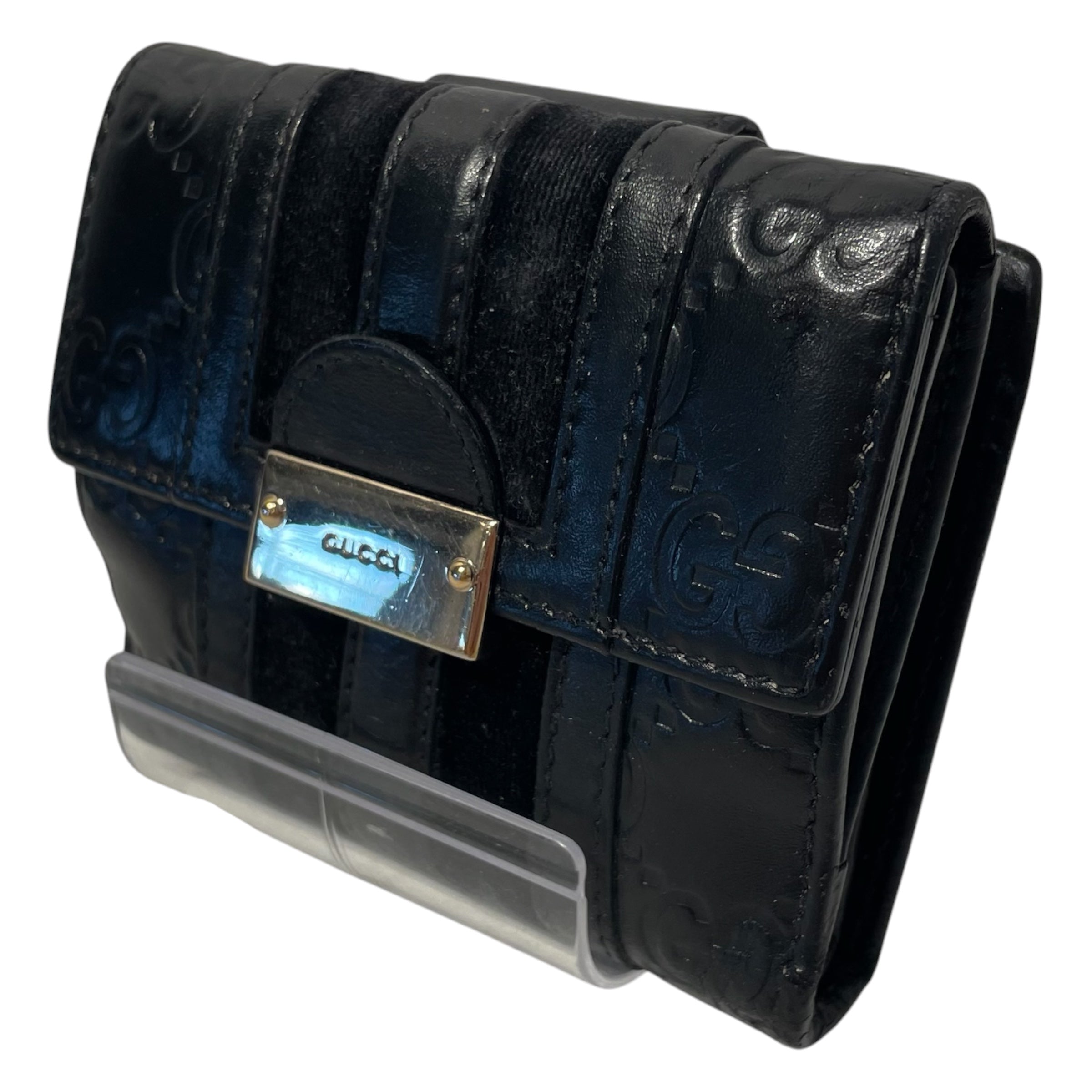 GUCCI/Wallet/Monogram/Leather/BLK/ view 1