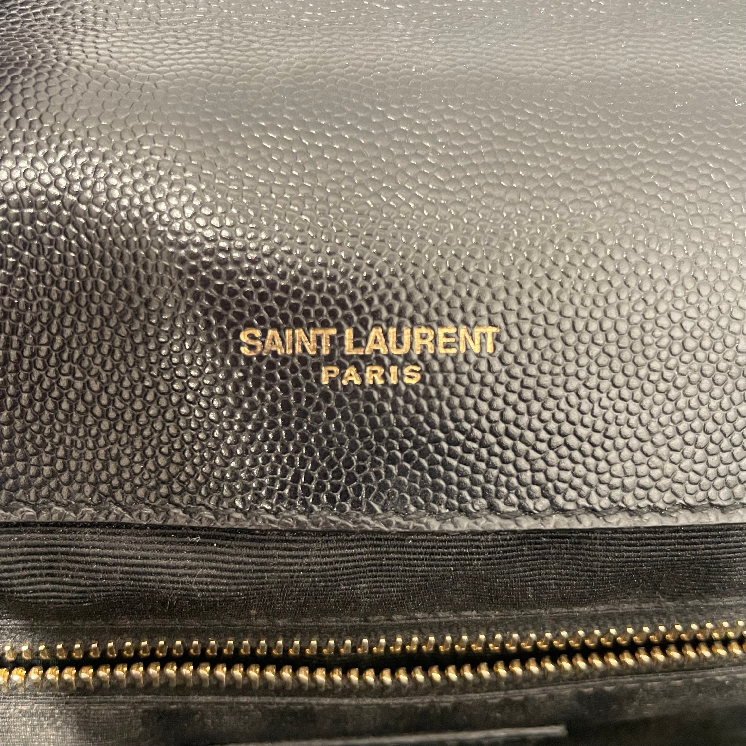 YVES SAINT LAURENT/Bag/Leather/BLK/Envelope crossbody bag view 4