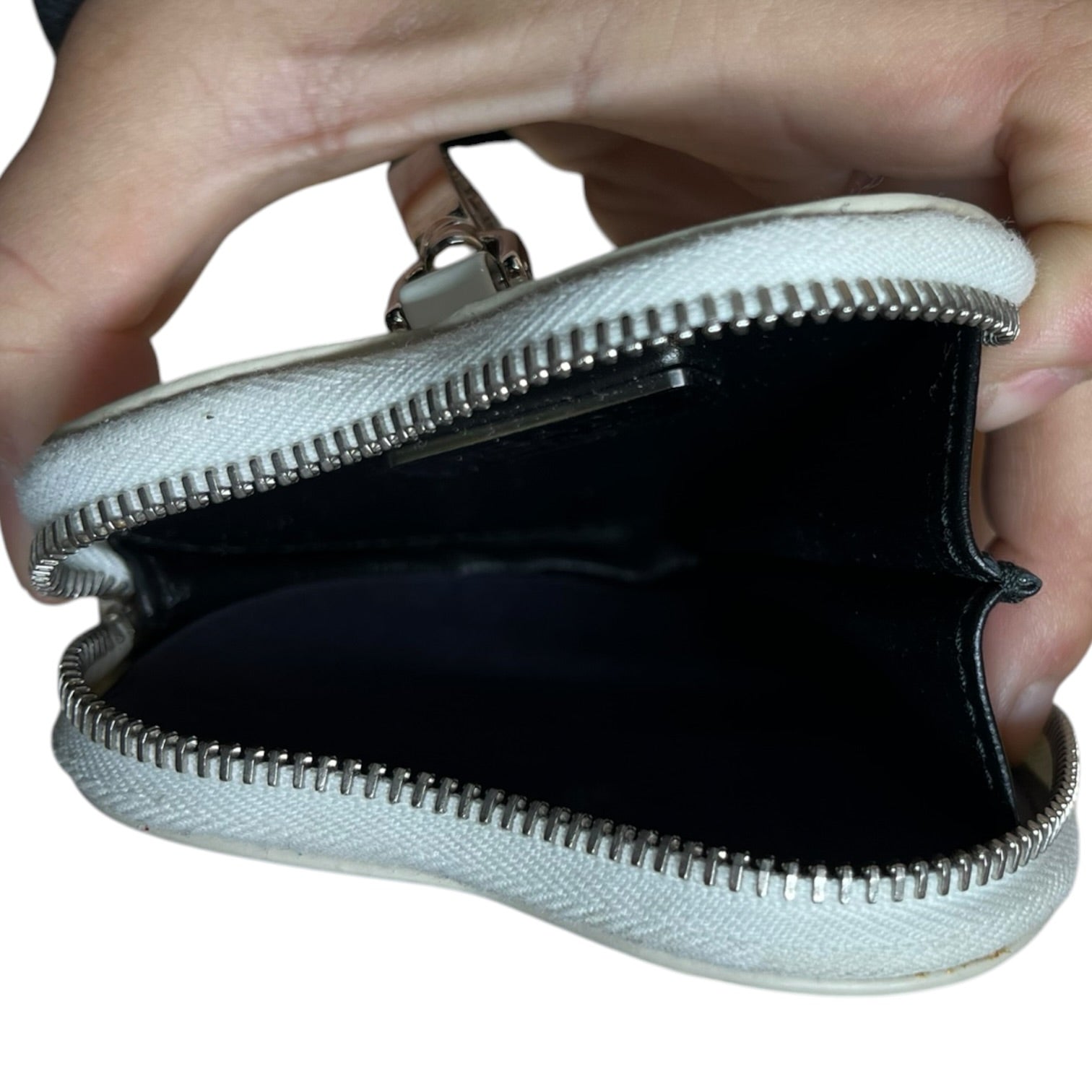 PRADA/Pouch/Leather/WHT/SPAZZOLATO HEART COIN POUCH view 5
