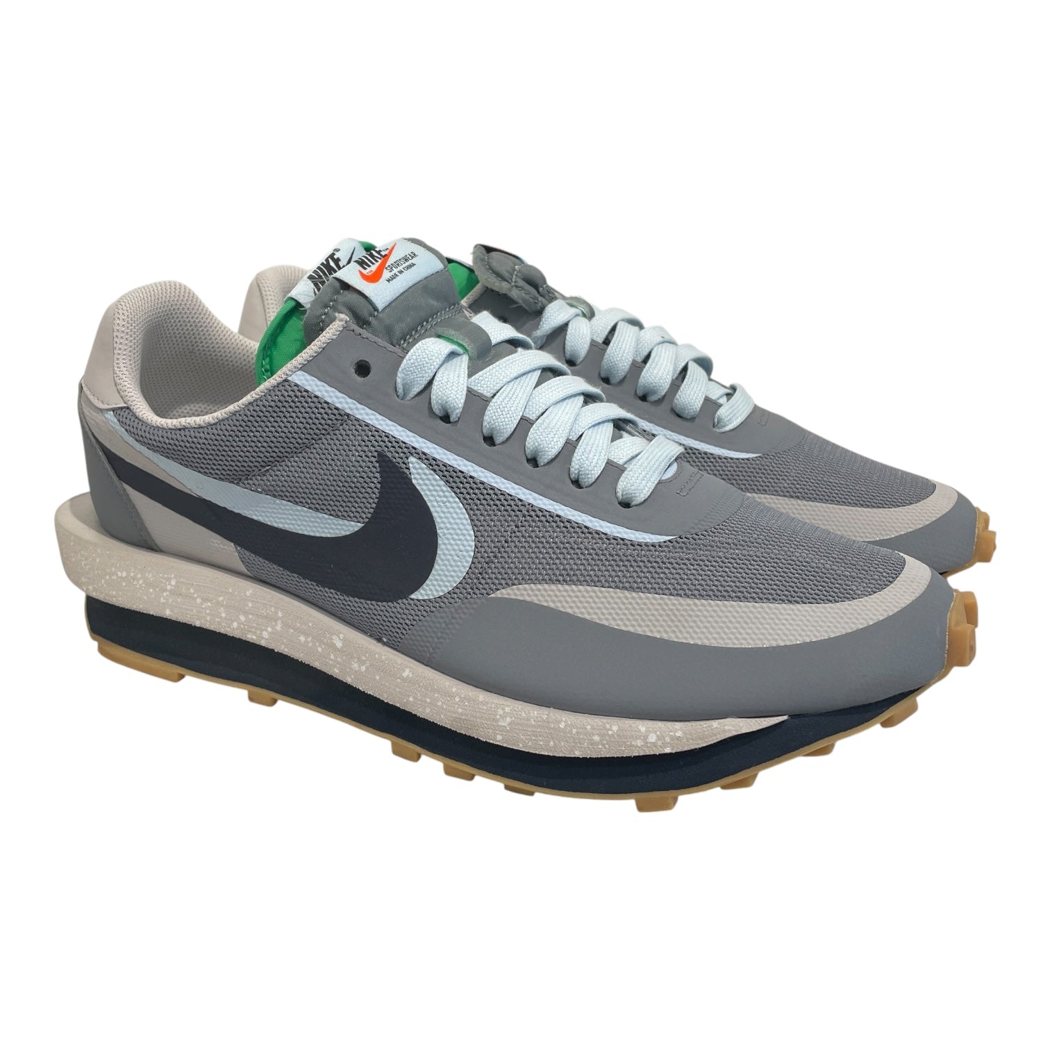 NIKE/CLOT X SACAI X LDWAFFLE NEUTRAL/Low-Sneakers/US 10.5/Cotton/GRY/DH3114-001 view 1