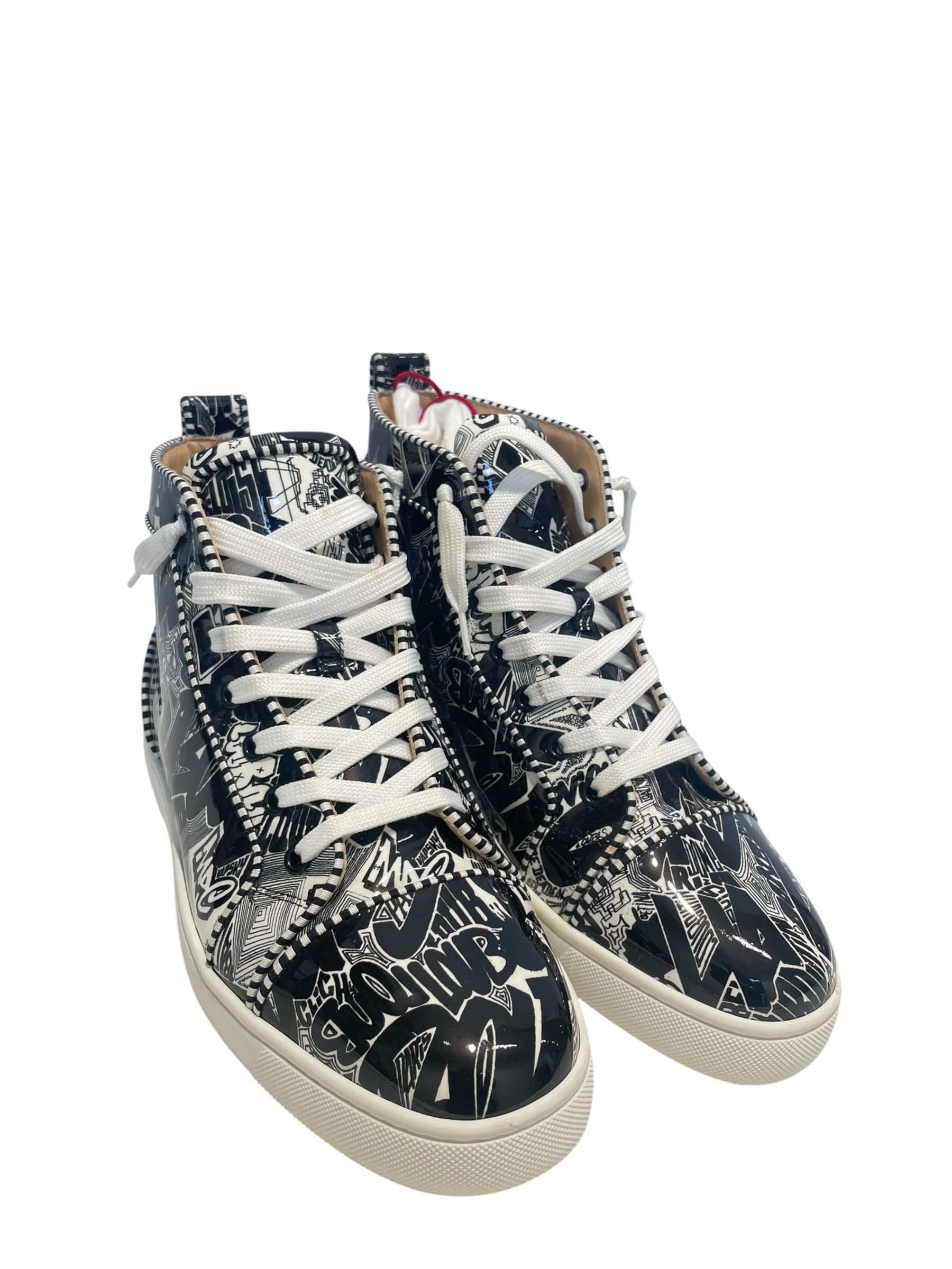 Christian Louboutin/Hi-Sneakers/EU 41.5/Leather/MLT/whi laces/comic book/zebraoutl view 1