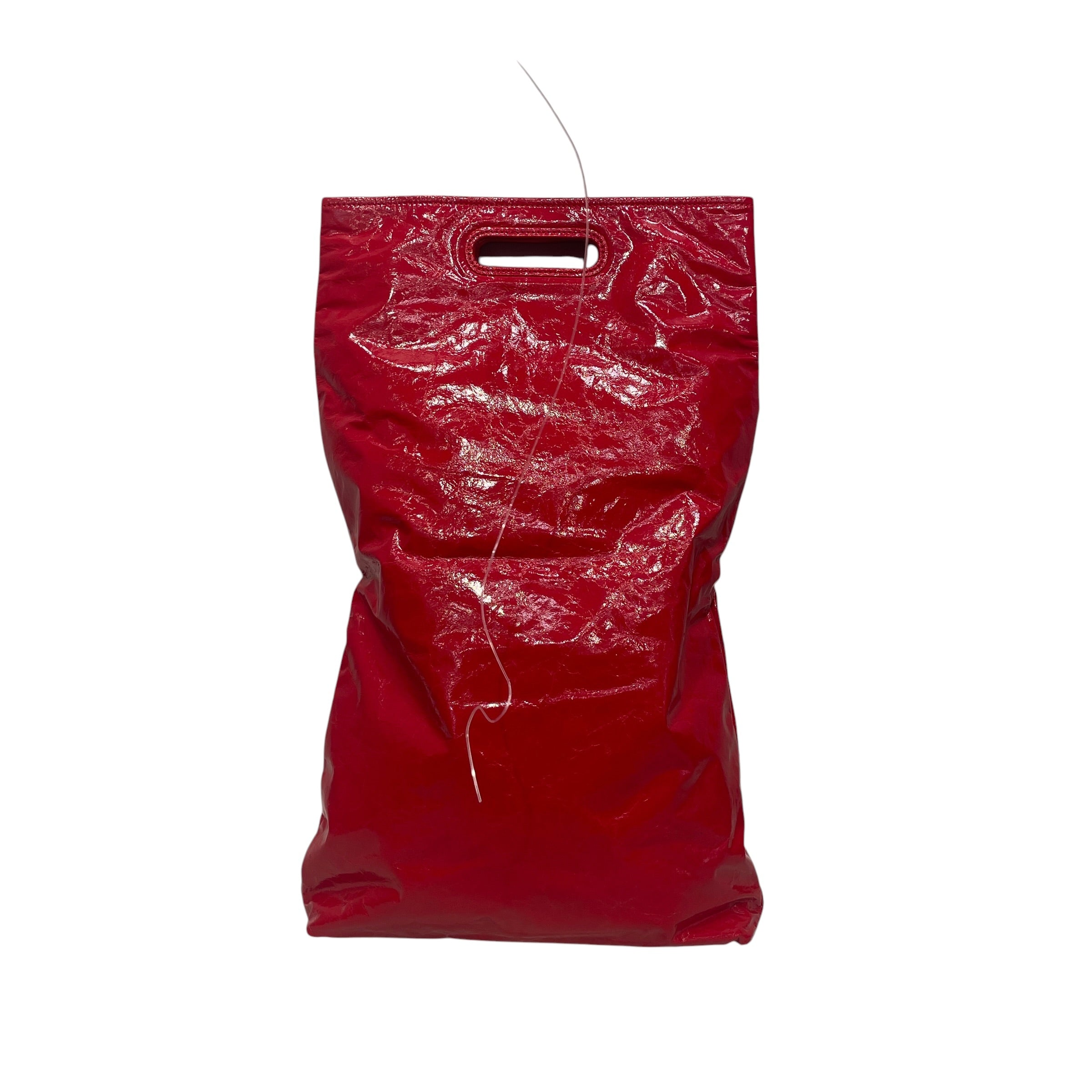 Helmut Lang/Hand Bag/Lambskin/RED/PATENT LAMBSKIN PAPERY FINISH view 2