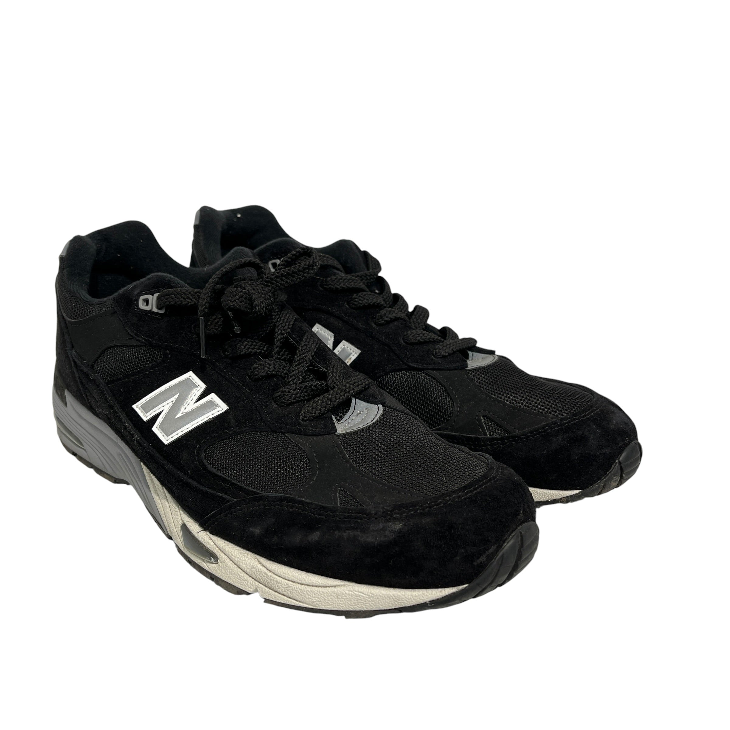 NEW BALANCE/Low-Sneakers/US 12.5/Cotton/BLK/Made In England Silver 991 view 1