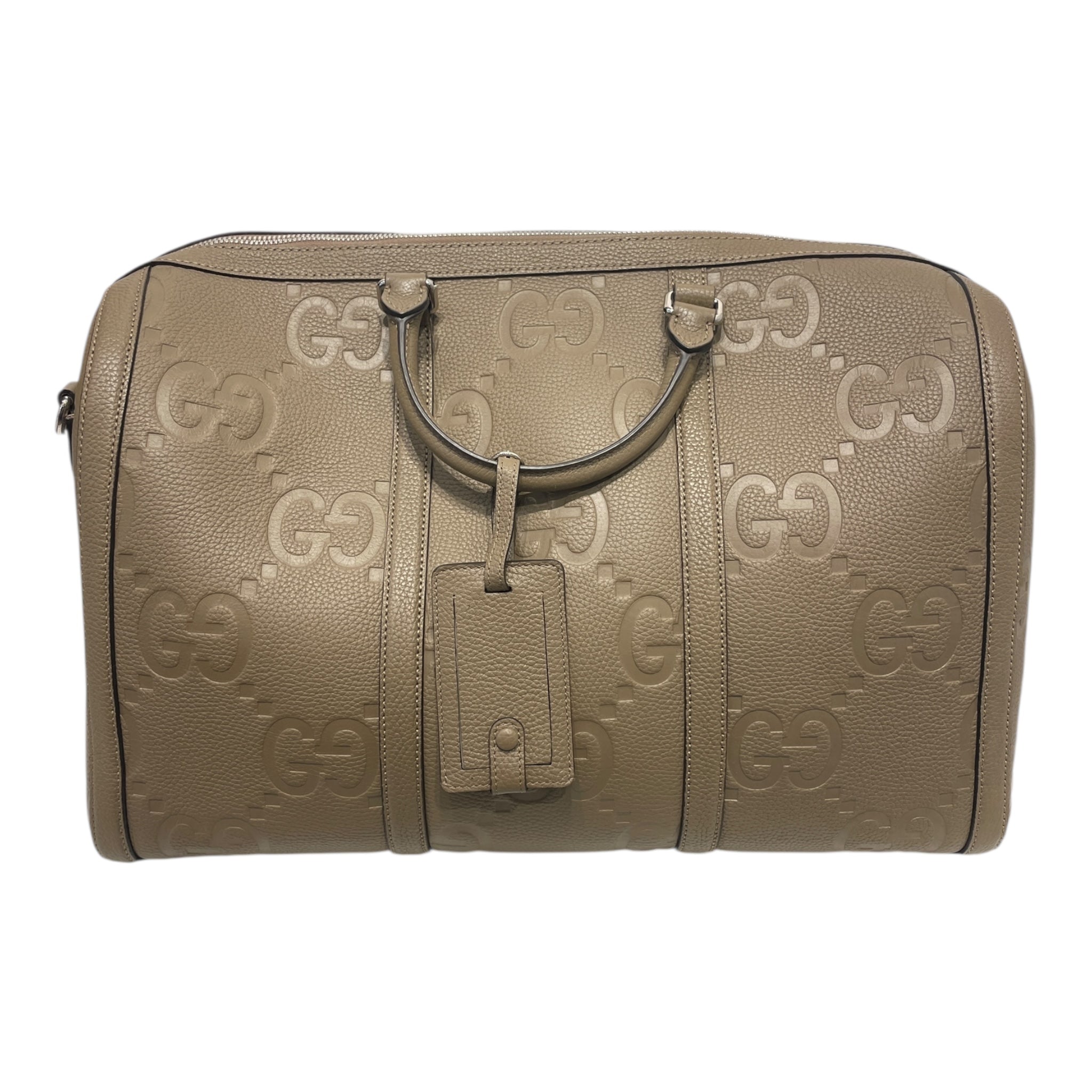 GUCCI/Luggage/XL/Monogram/Leather/KHK/#CKGX367/SILVER HW/SMALL HANDL view 1