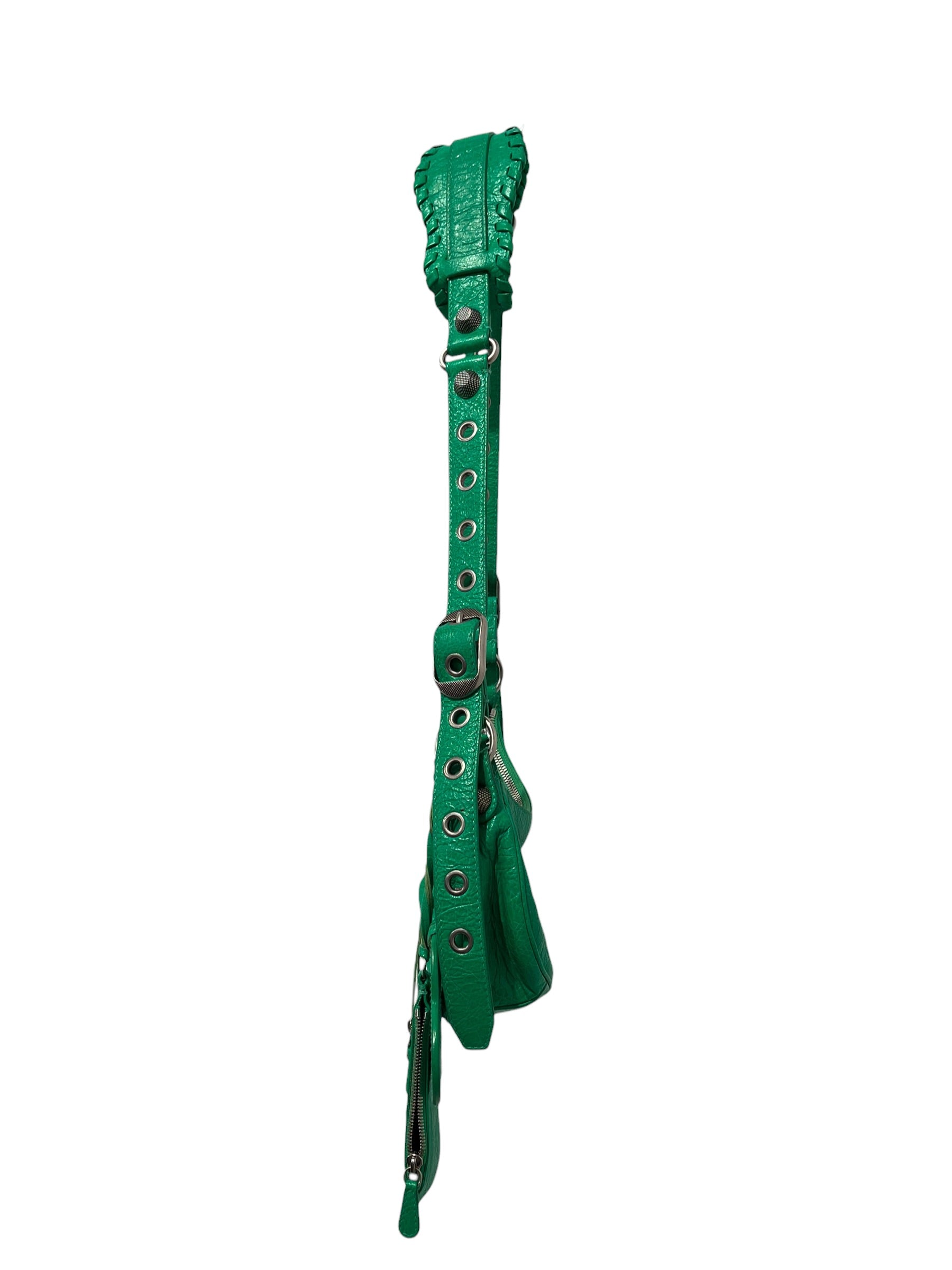 BALENCIAGA/Bag/Leather/GRN/GREEN CAGOLE BAG view 3