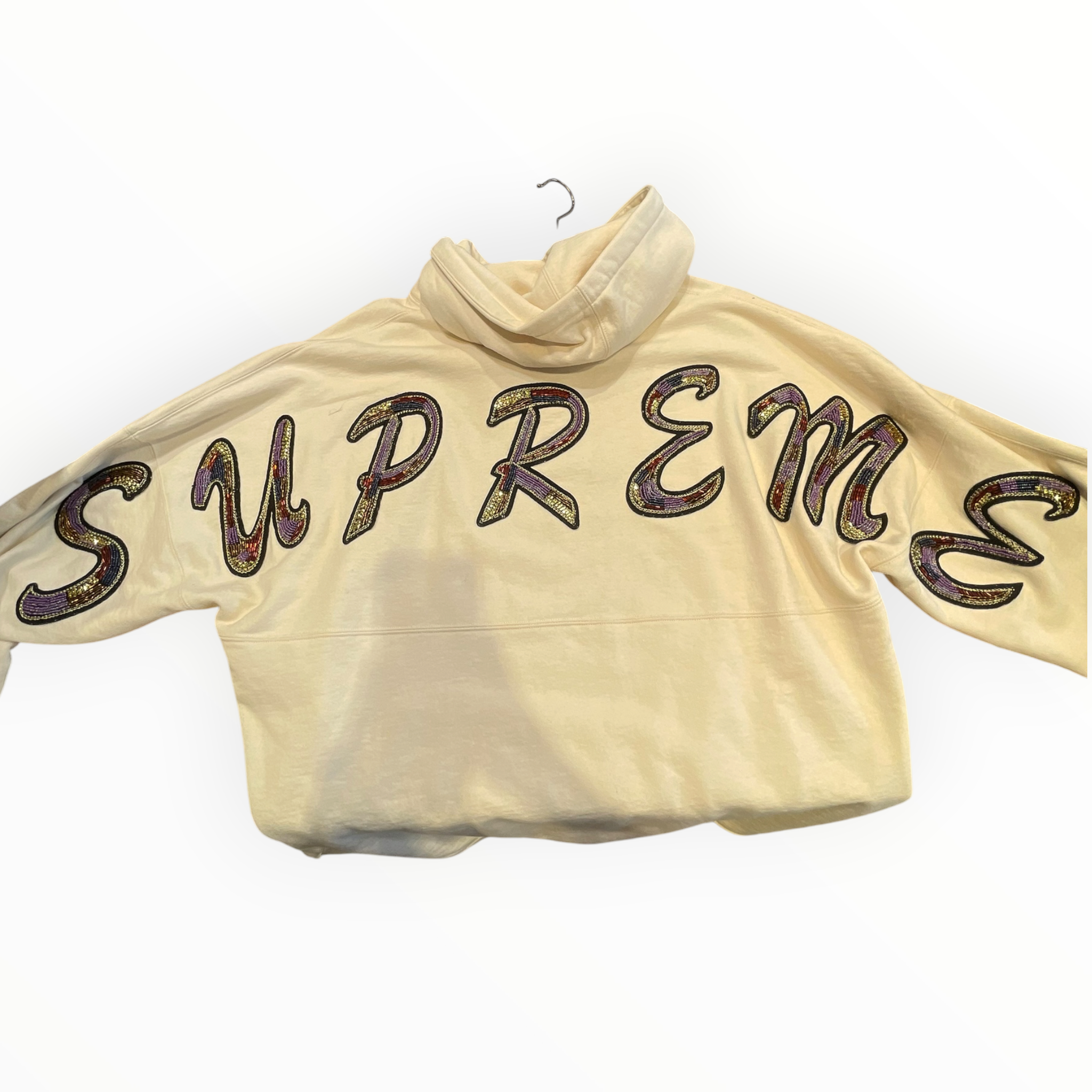 Supreme/Hoodie/XL/Cotton/WHT/Beaded Logo view 5