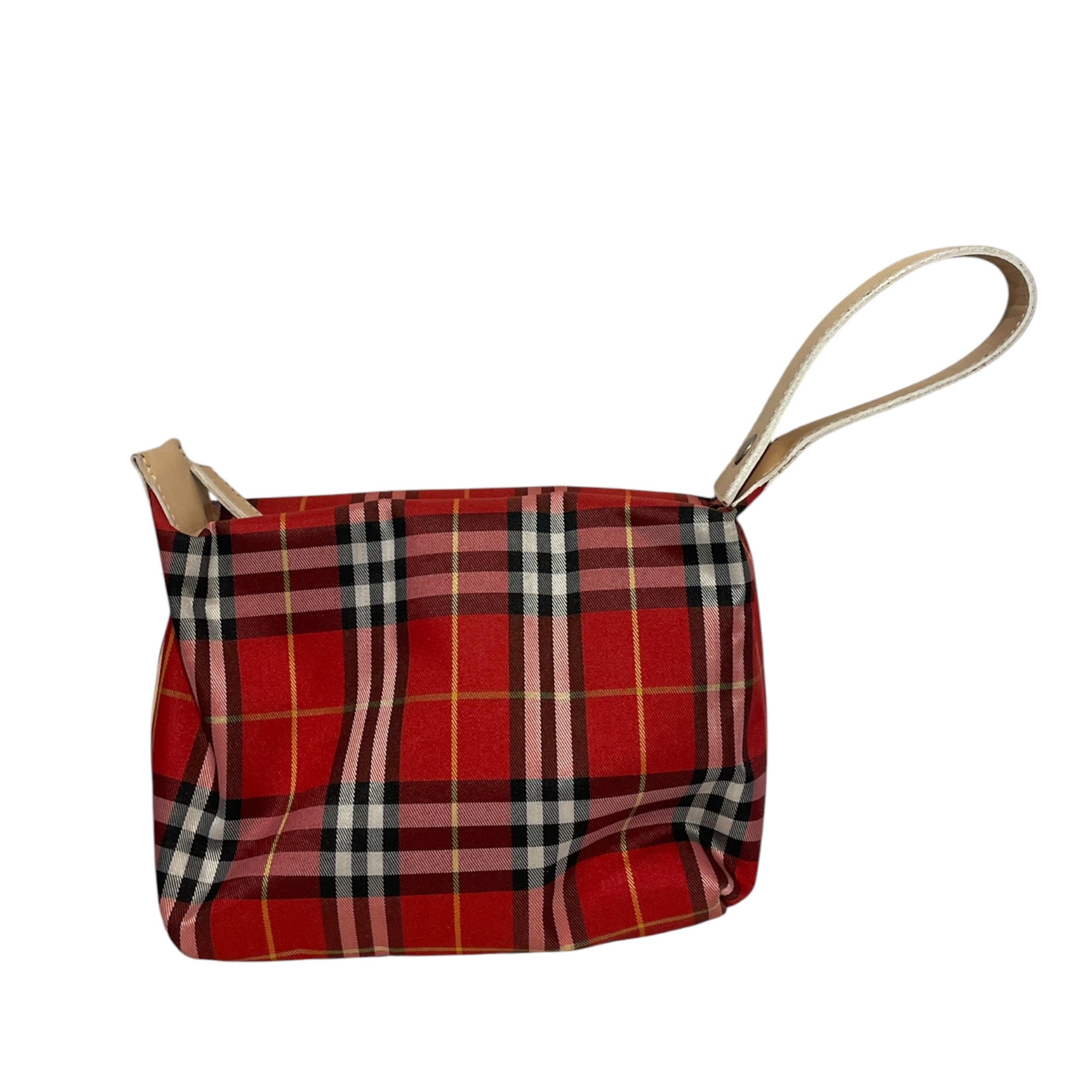BURBERRY LONDON/Hand Bag/Plaid/Nylon/RED/QTX9RK8 view 2