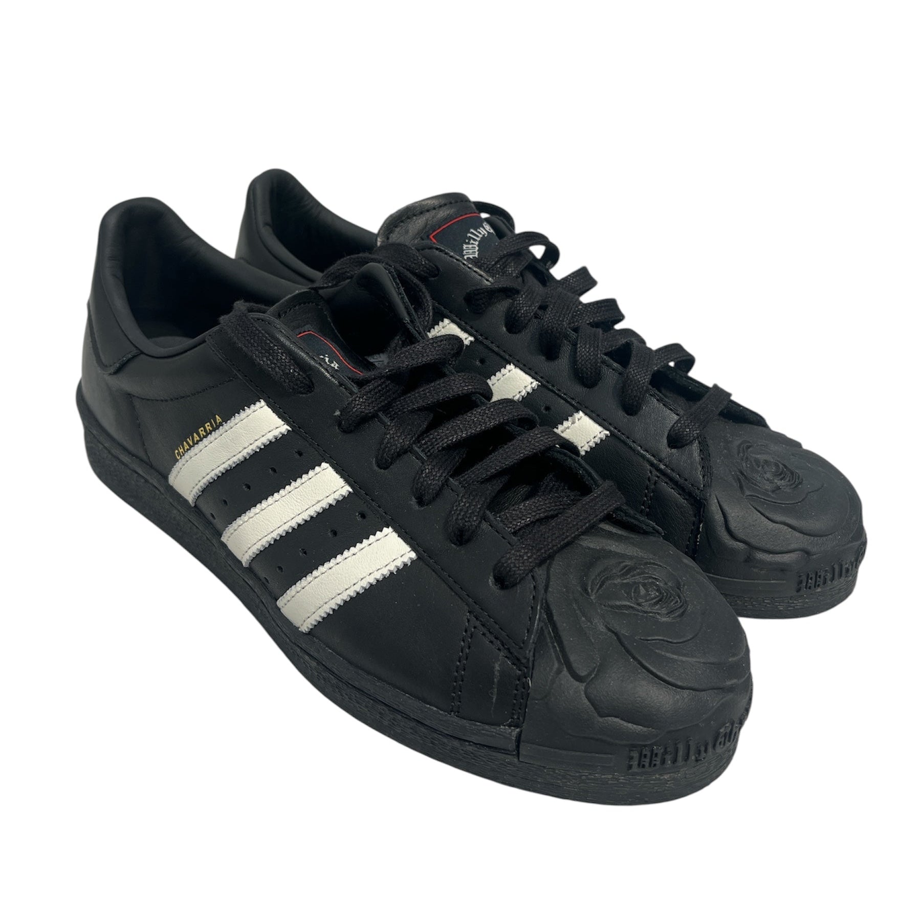 WILLY CHAVARRIA/adidas/Low-Sneakers/US 10/Leather/BLK/SS26 SUPERSTAR ROSE TOE view 1