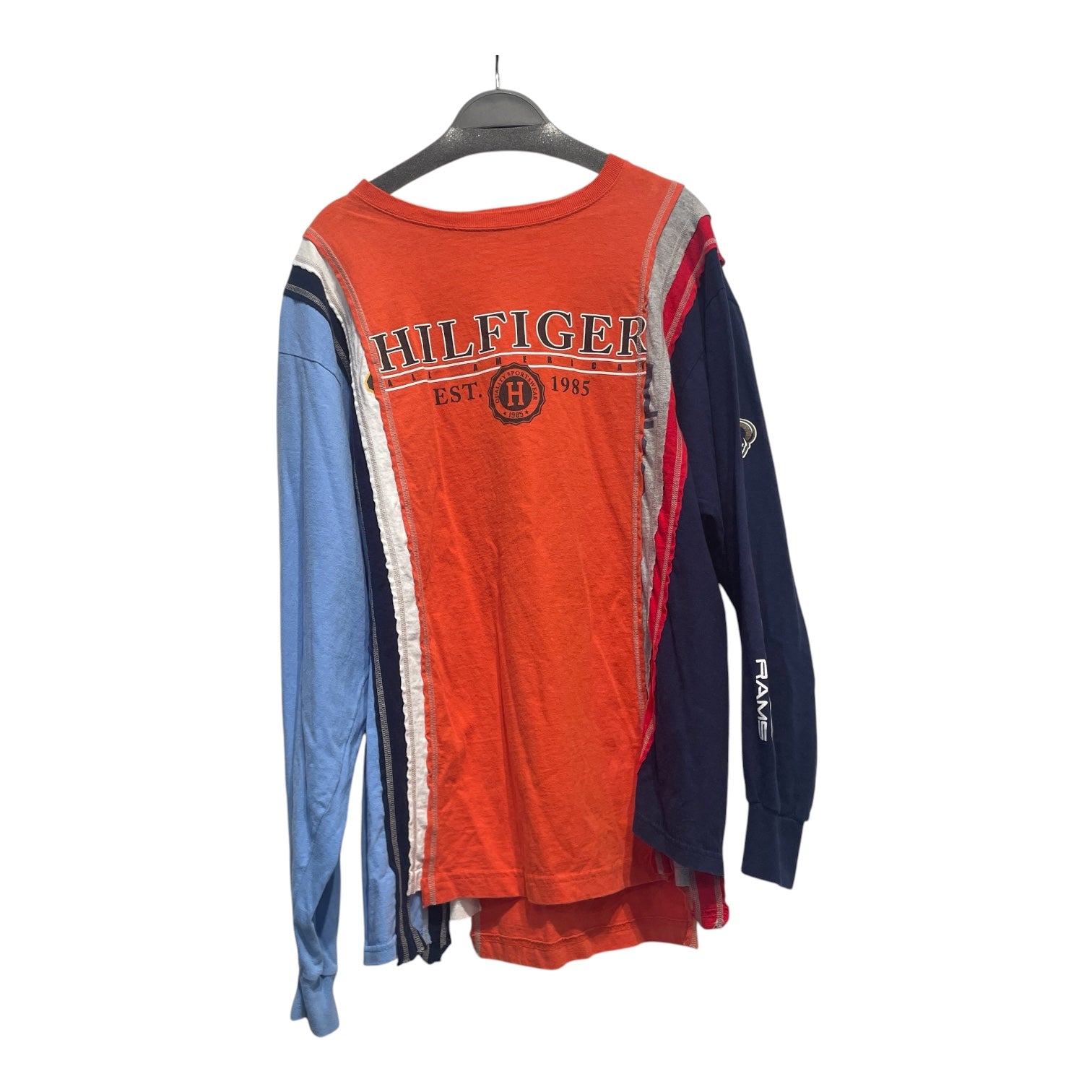 Needles/LS T-Shirt/L/Cotton/ORN/Graphic/HILFIGER REWORK view 1
