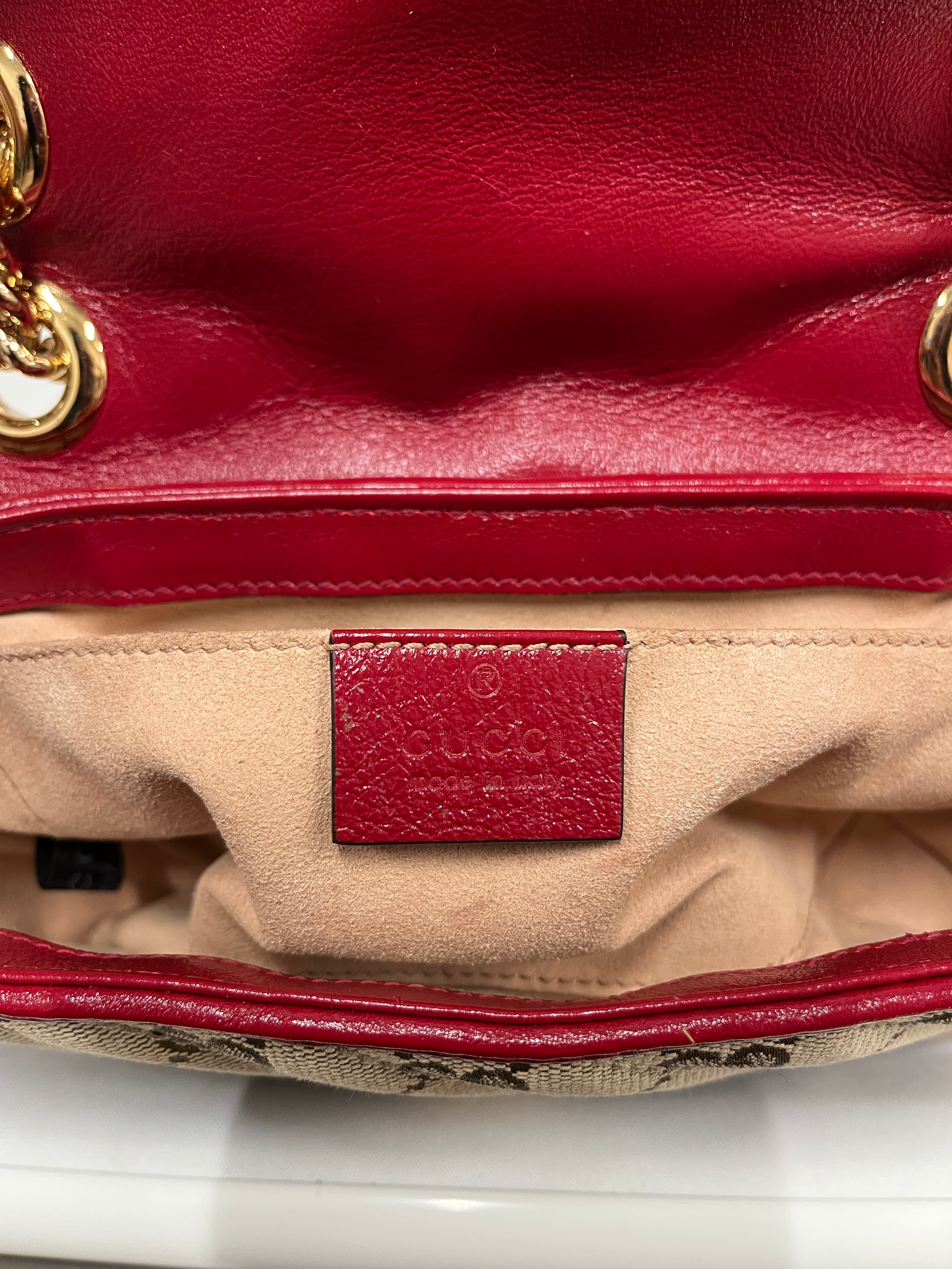 GUCCI/Cross Body Bag/Monogram/Cotton/BRD/GG MARMONT view 7