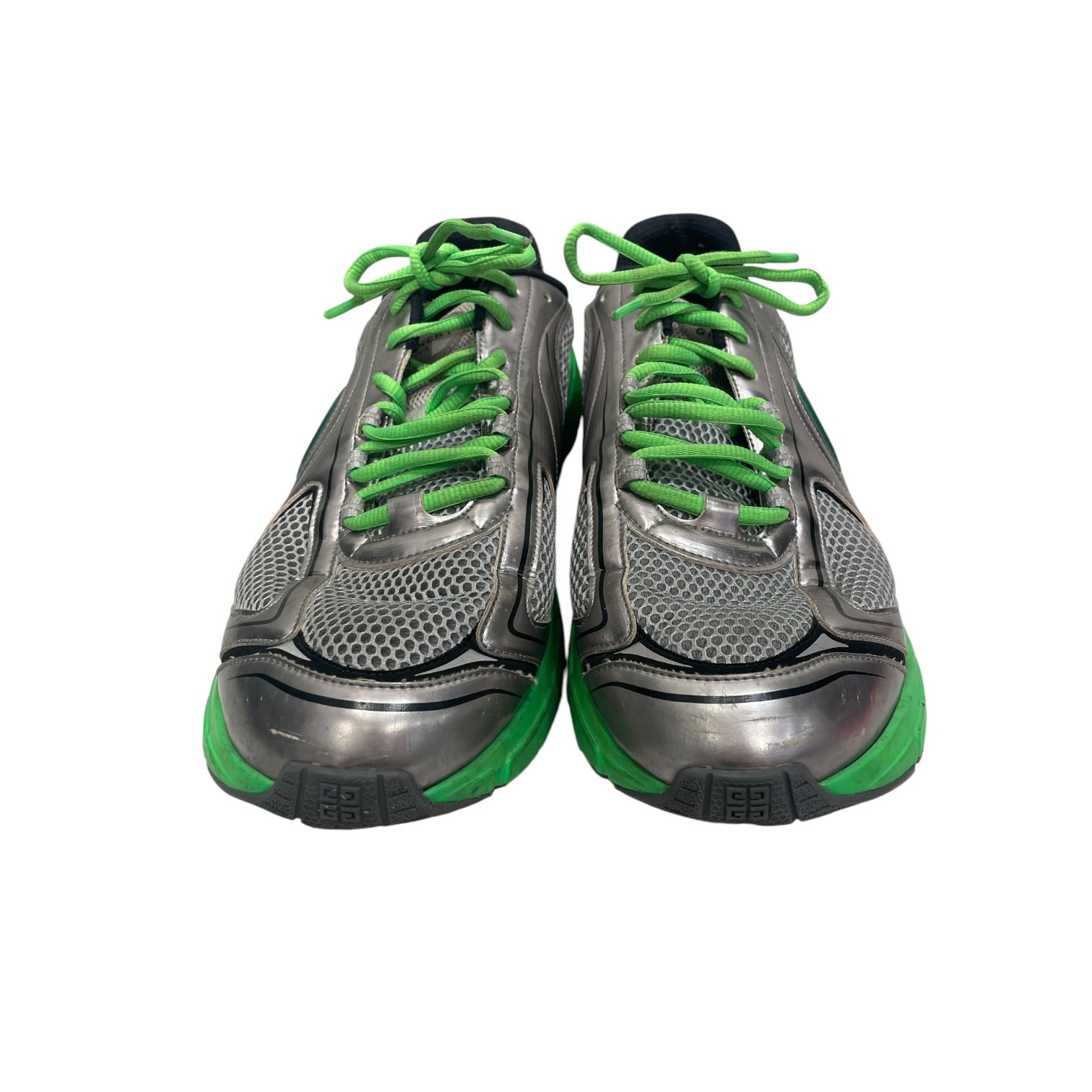 GIVENCHY/Low-Sneakers/EU 47/Cotton/GRY/GREEN LACES FR 1212 view 4