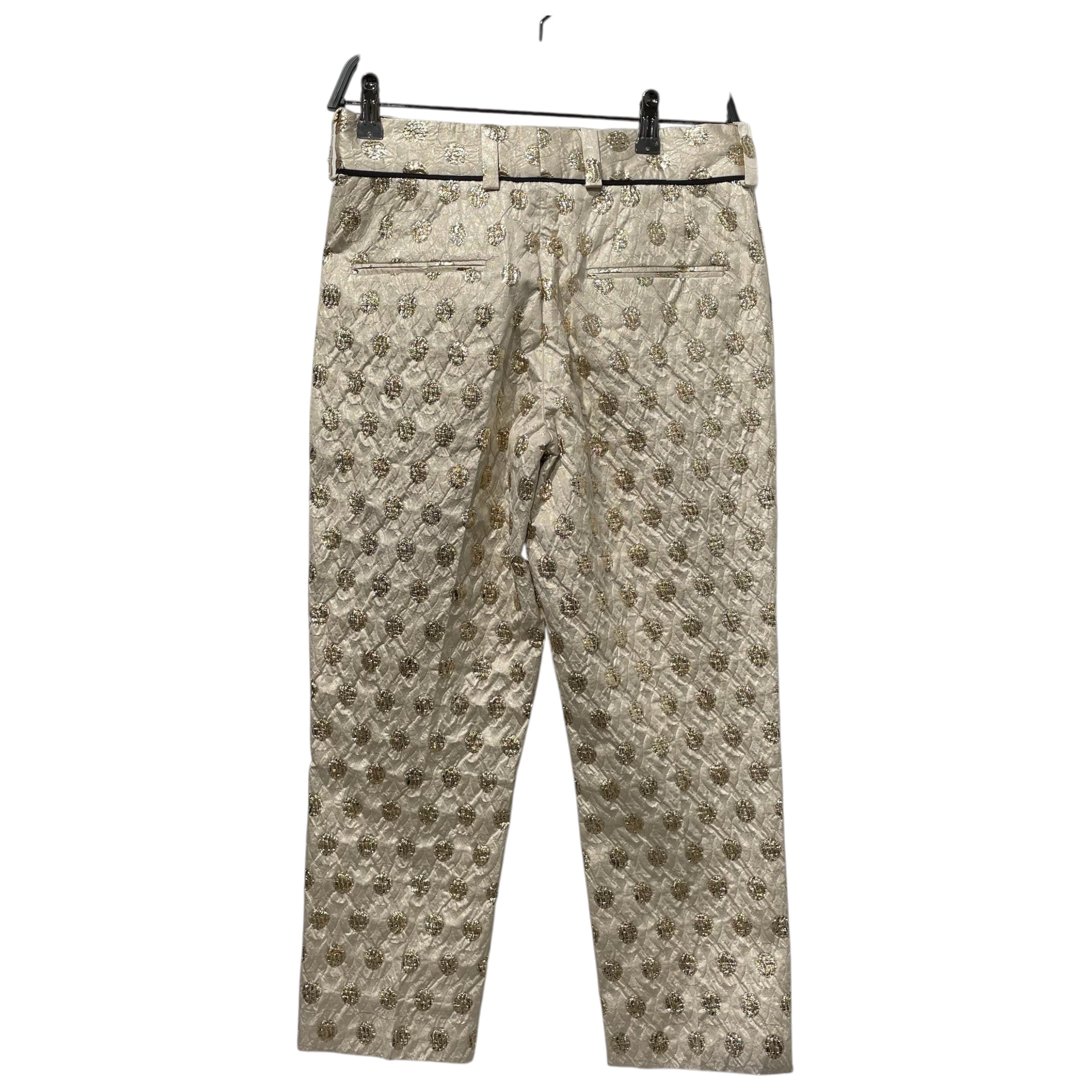 MARNI/Straight Pants/38/Polka dot/Polyester/CRM/METALLIC POLKA DOTS 2013 NWT view 2
