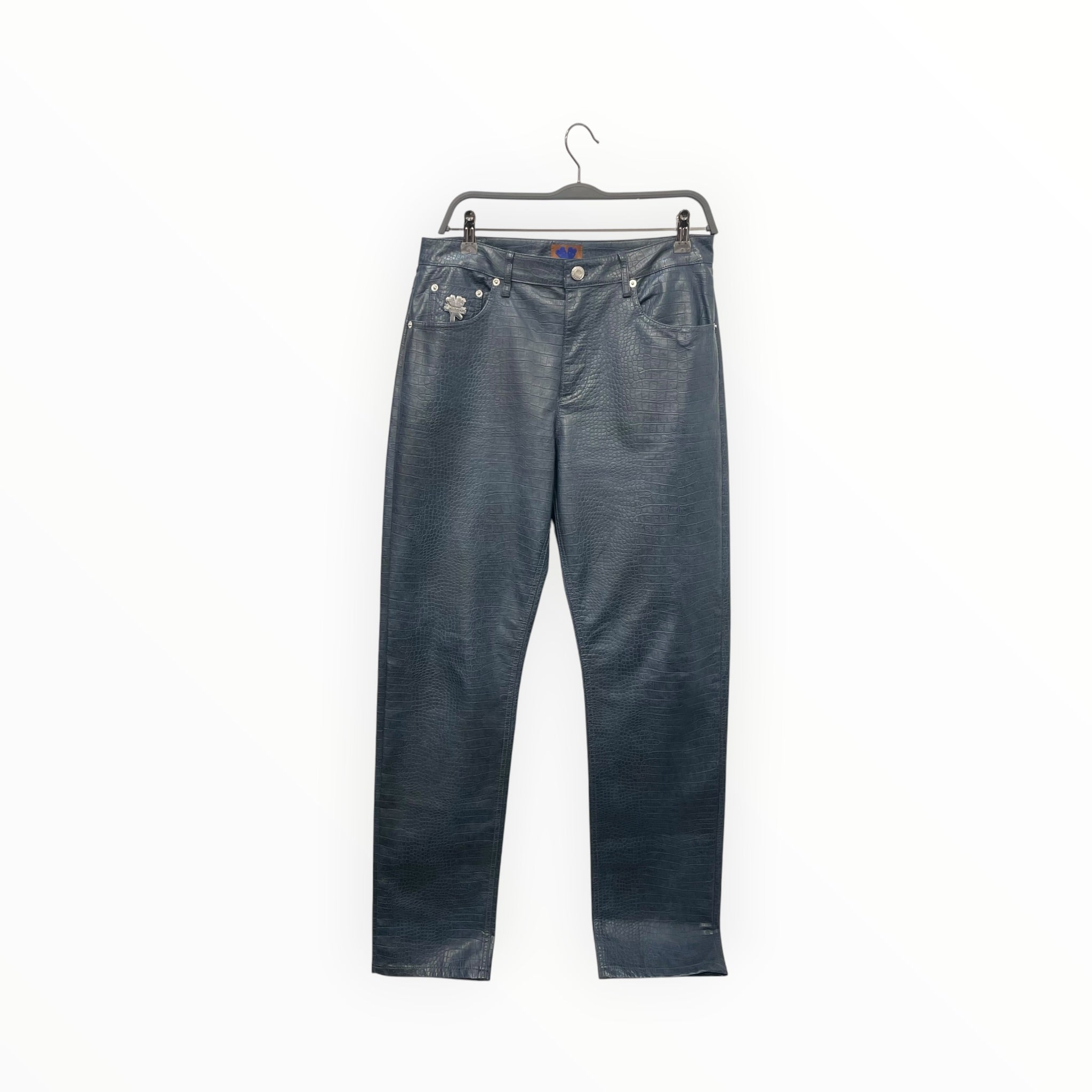 Heaven By Marc Jacobs/Bottoms/26/Leather/BLU/Snakeskin view 1