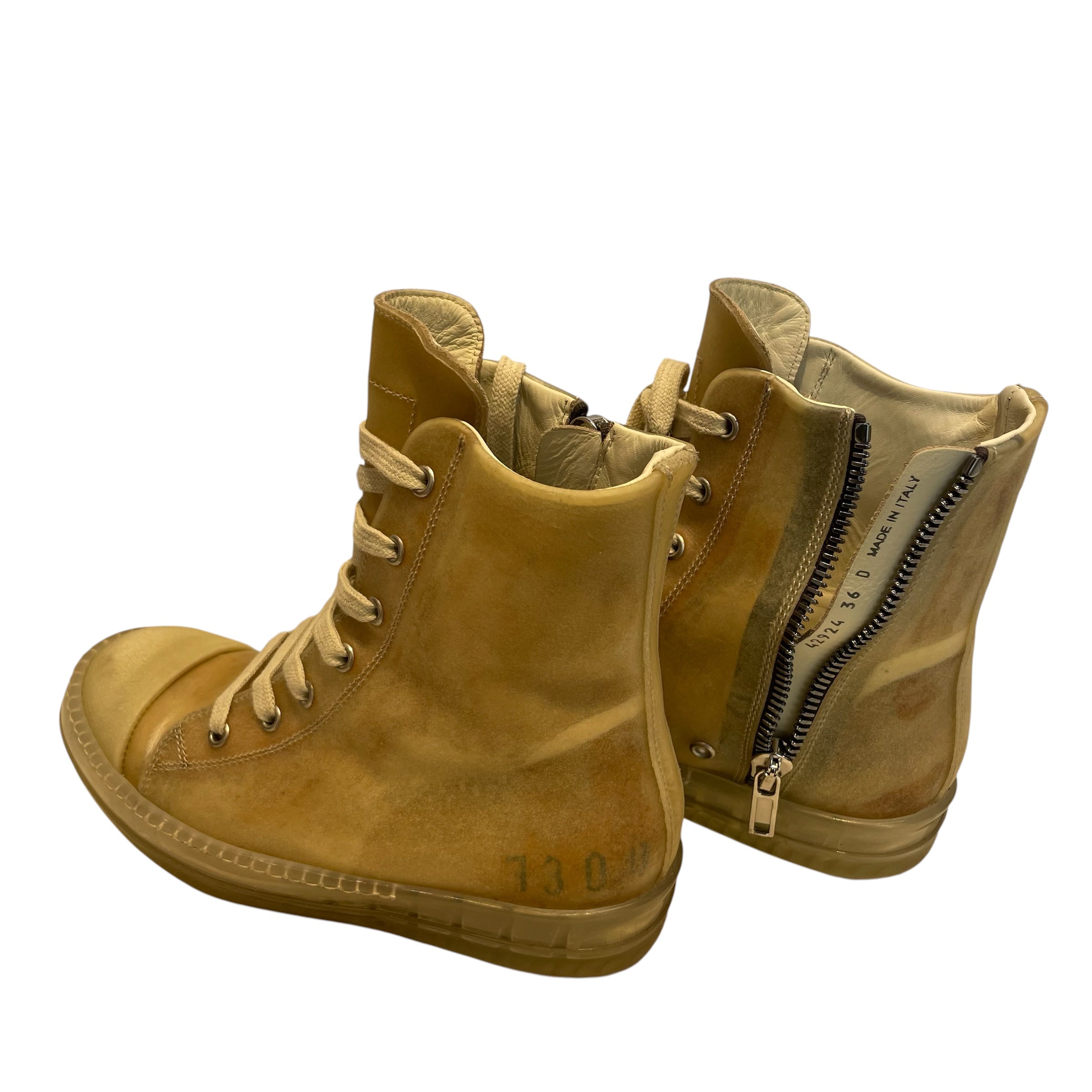 Rick Owens/Hi-Sneakers/EU 36/Leather/CML/EDFU RAMONES/TRANSPARENT view 2