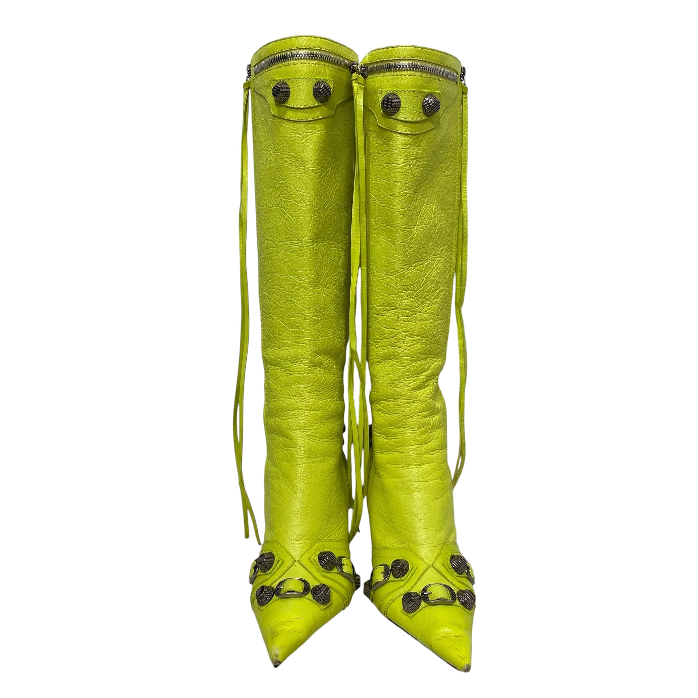BALENCIAGA/Long Boots/EU 36/Leather/GRN/cagole view 3