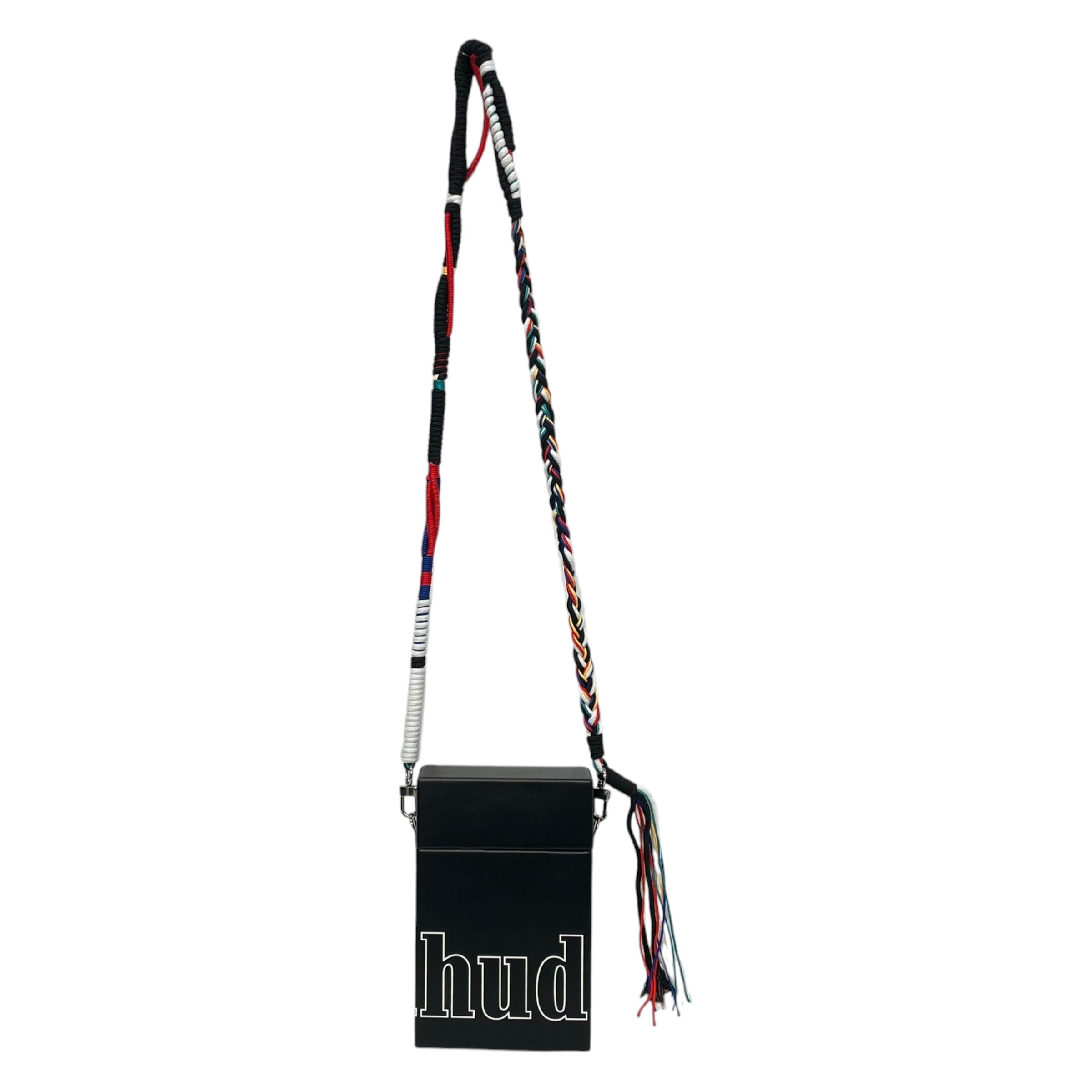 RHUDE/Cross Body Bag/Leather/BLK/cigarette box view 1
