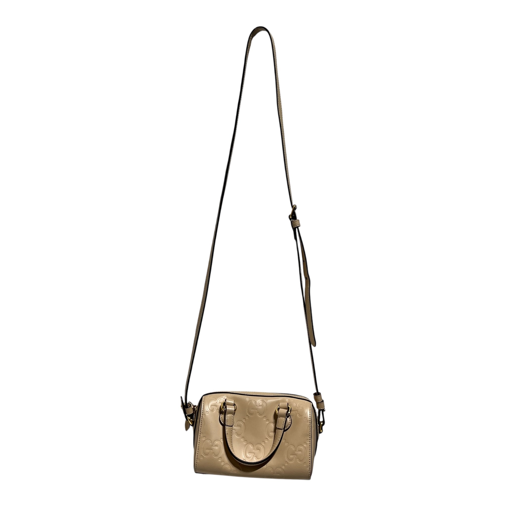 GUCCI/Cross Body Bag/Monogram/Leather/CRM/GG MARMONT MINI view 2