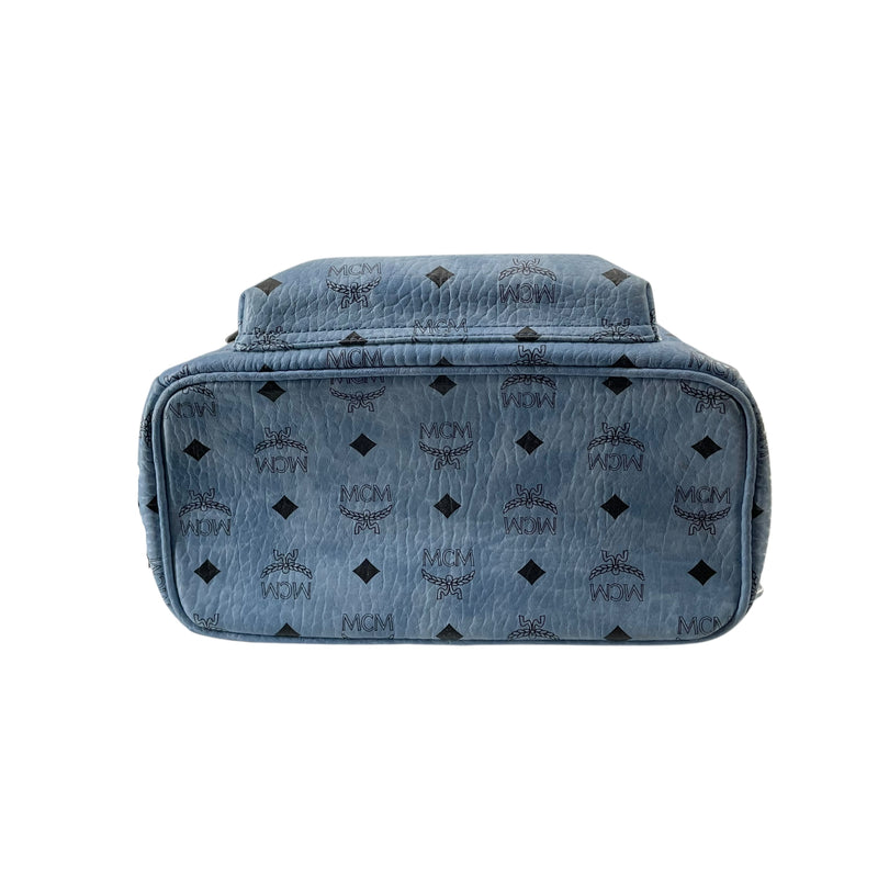 MCM/Backpack/All Over Print/Leather/BLU/STARK STUDDED