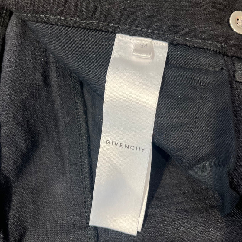 GIVENCHY/Pants/34/Denim/BLK/PAPAER CRACKED DENIM