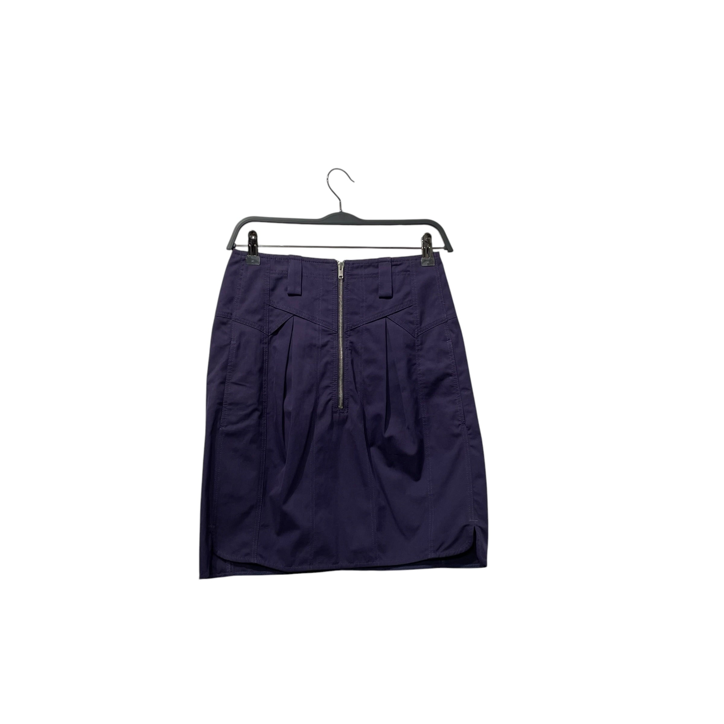 ISABEL MARANT/Skirt/38/Cotton/PPL/FRONT ZIP SLIGHT STAIN view 2