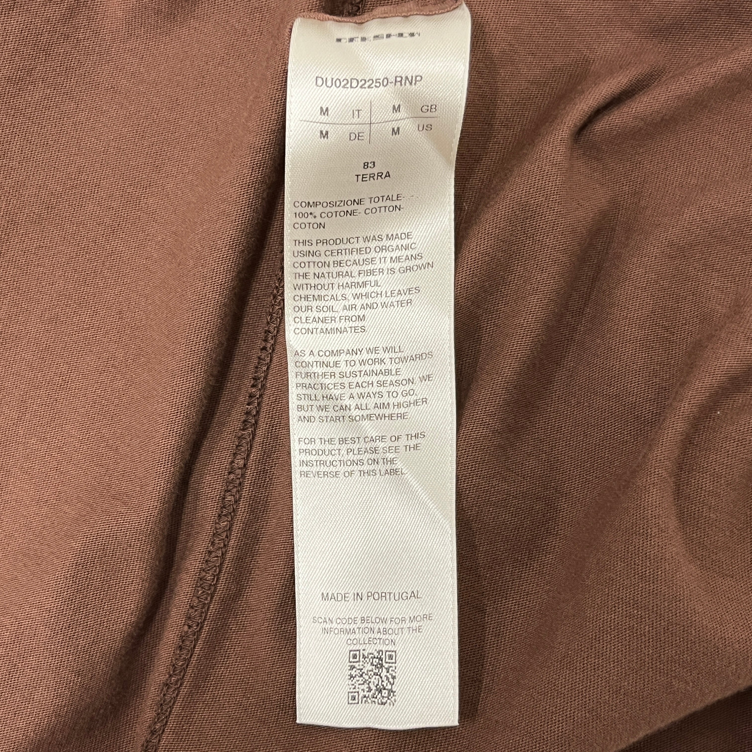 RICK OWENS DRKSHDW/T-Shirt/M/Cotton/BRW/DU02D2250-RNP -TERRA view 5