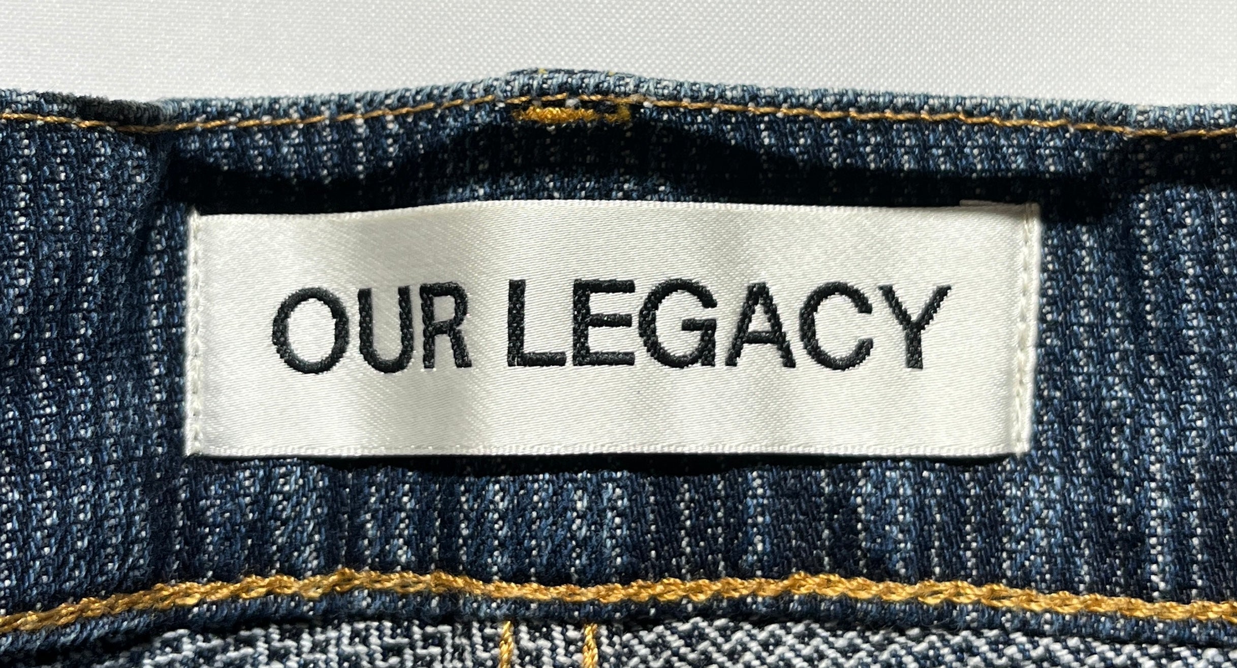 OUR LEGACY/Straight Pants/36/Cotton/NVY/Stripe/TRANSLUCENT BACK TAG view 3
