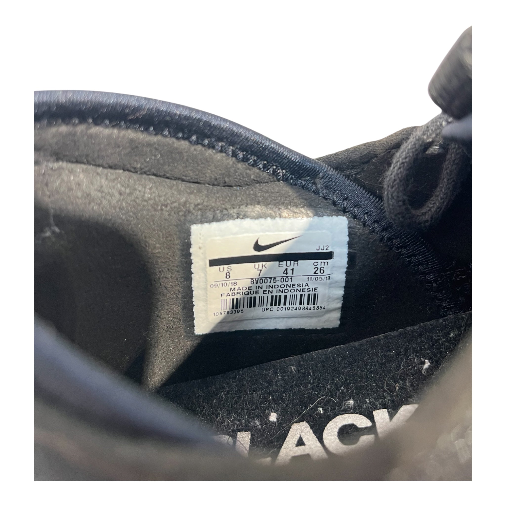 BLACK COMME des GARCONS/NIKE/Low-Sneakers/US 8/Nylon/BLK/BV0075-001 CDG LOGO view 8