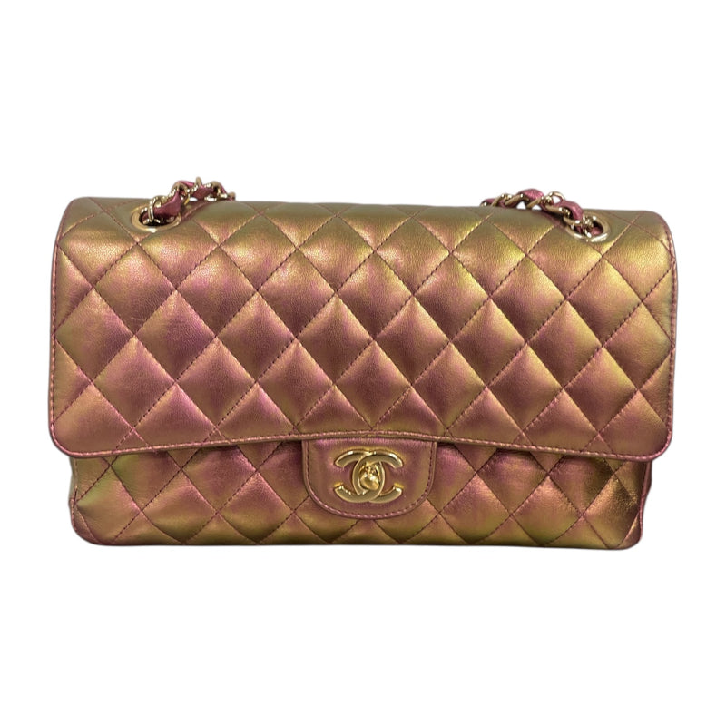 CHANEL/Cross Body Bag/Leather/PNK/IRIDESCENT FLAP BAG