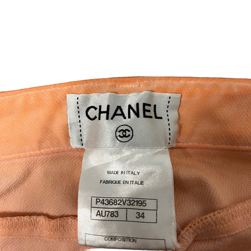 CHANEL/Skinny Pants/34/Pink/Cotton/P43682V32195