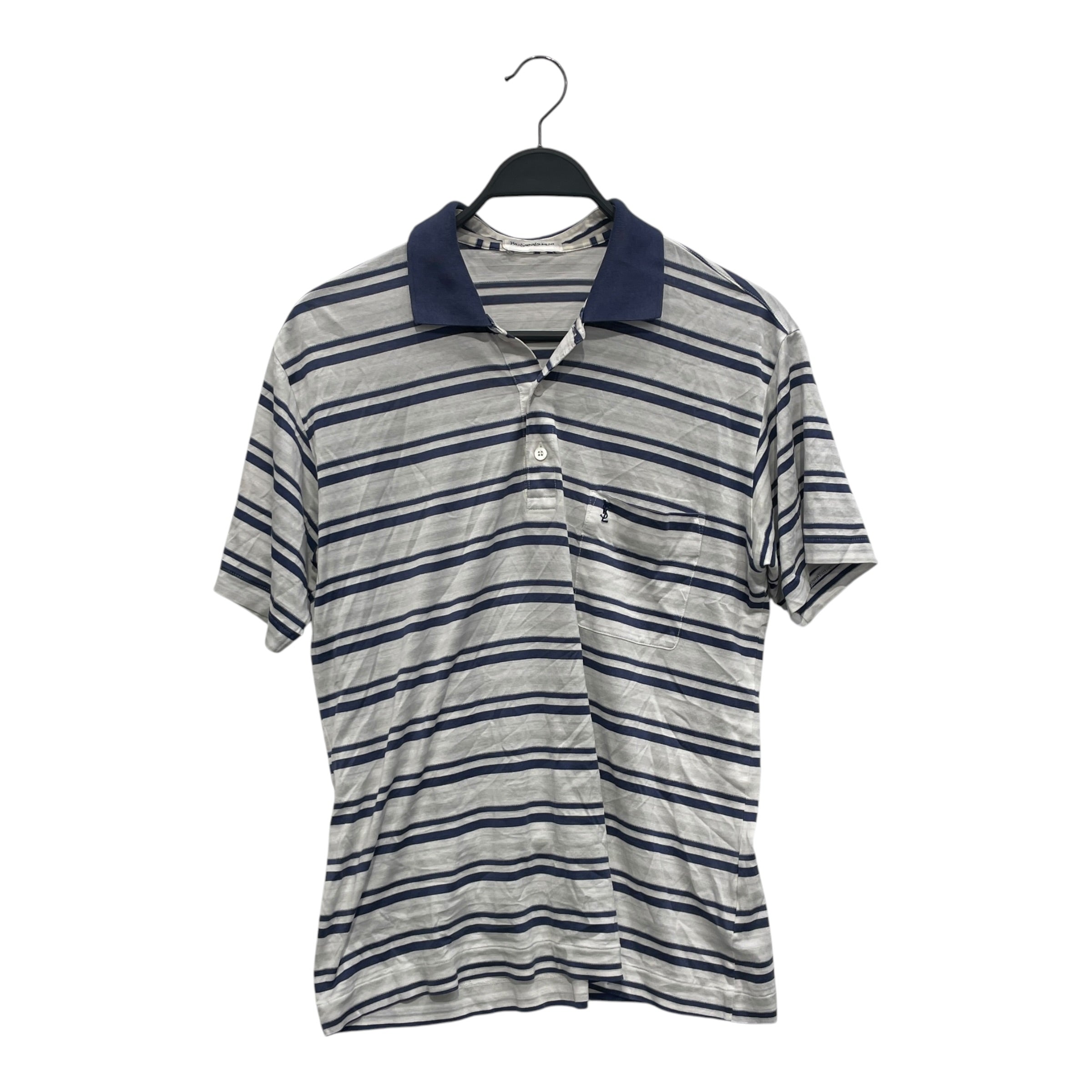 YVES SAINT LAURENT/T-Shirt/L/Cotton/BLU/Stripe/BLUEANDWHITESTRIPES view 1