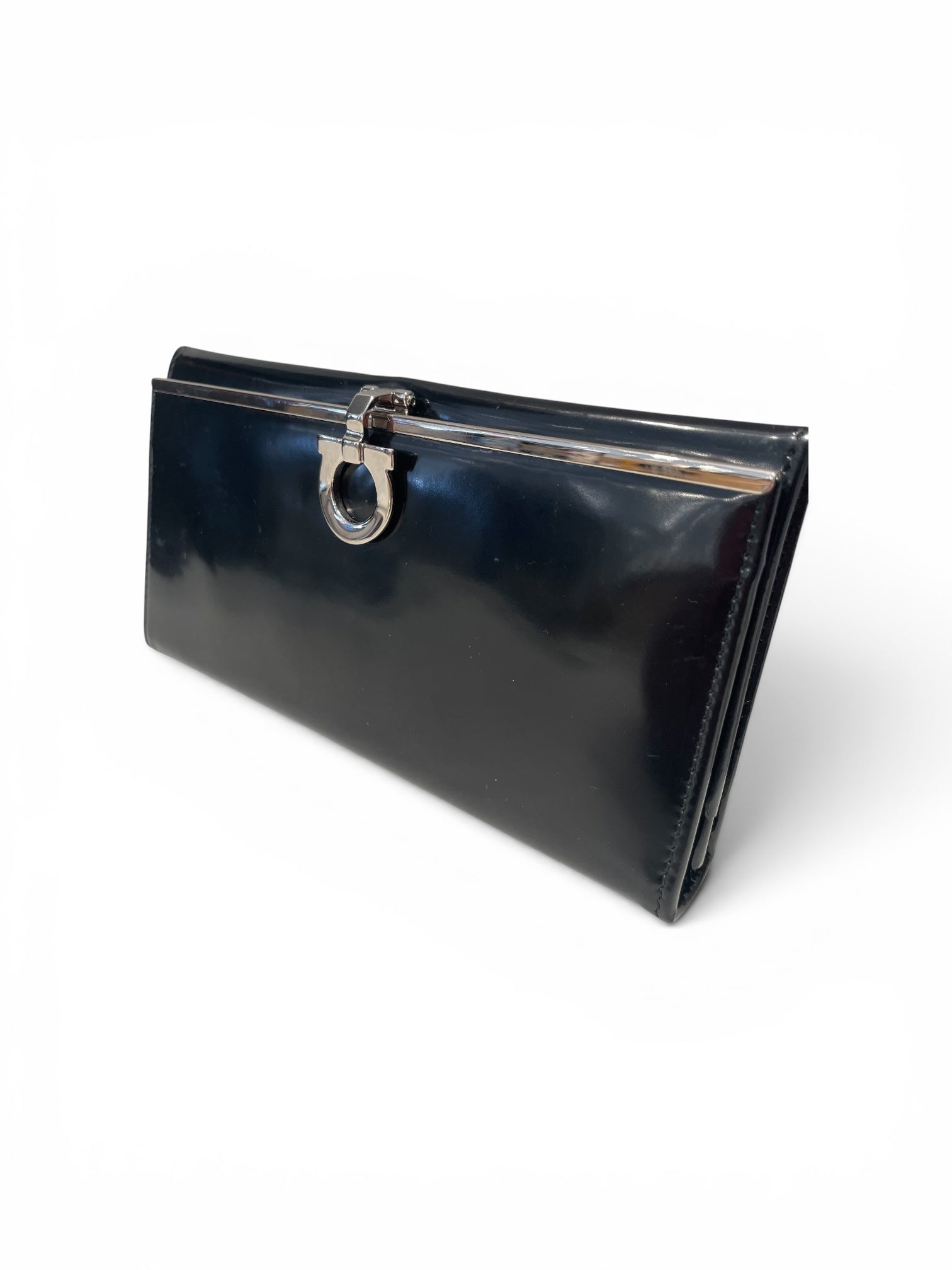 Salvatore Ferragamo/Long Wallet/Leather/BLK/L's/Gancini Continental wallet view 4