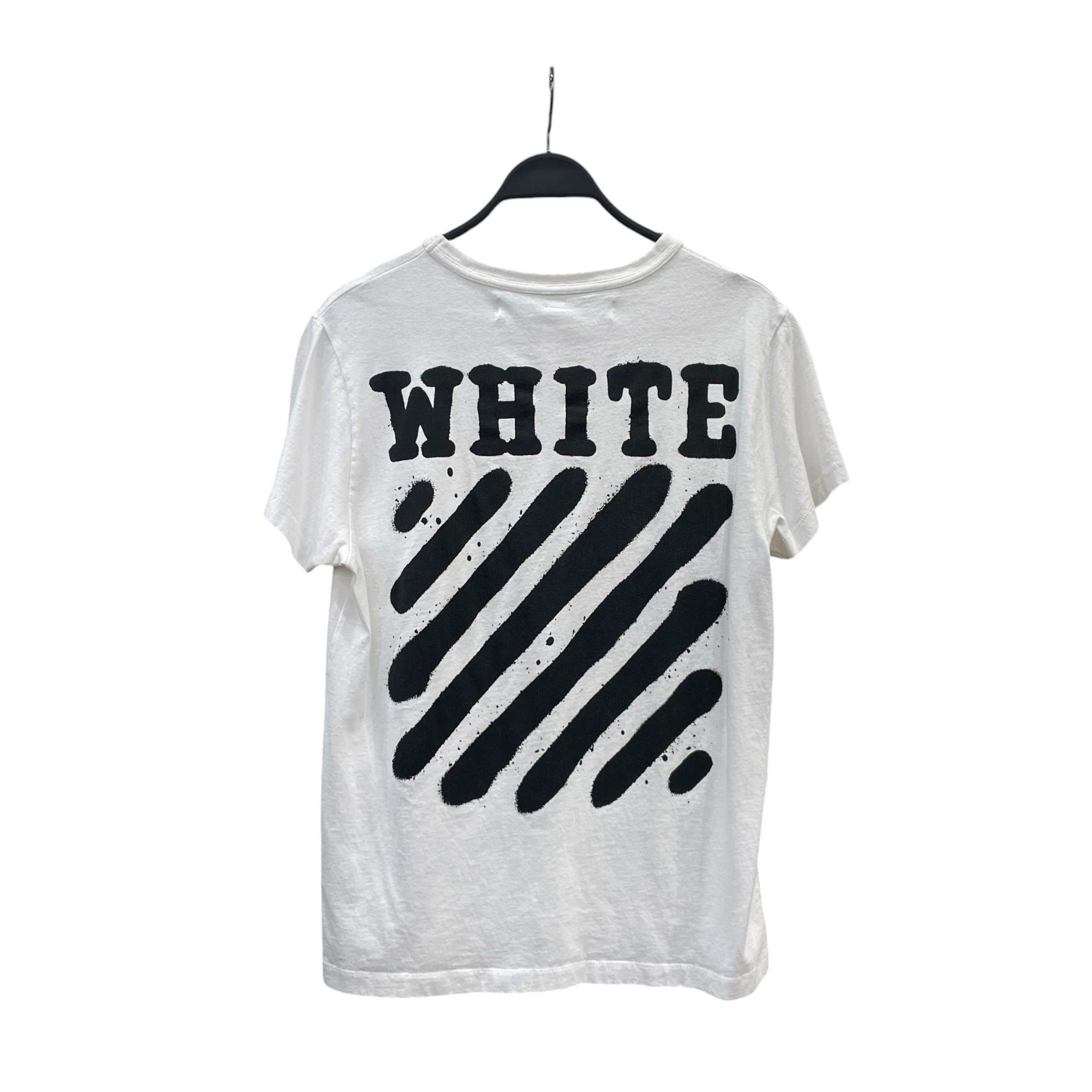OFF-WHITE/T-Shirt/XXS/Cotton/WHT/Graphic/SPRAY PAINT 'HEAVY' view 2