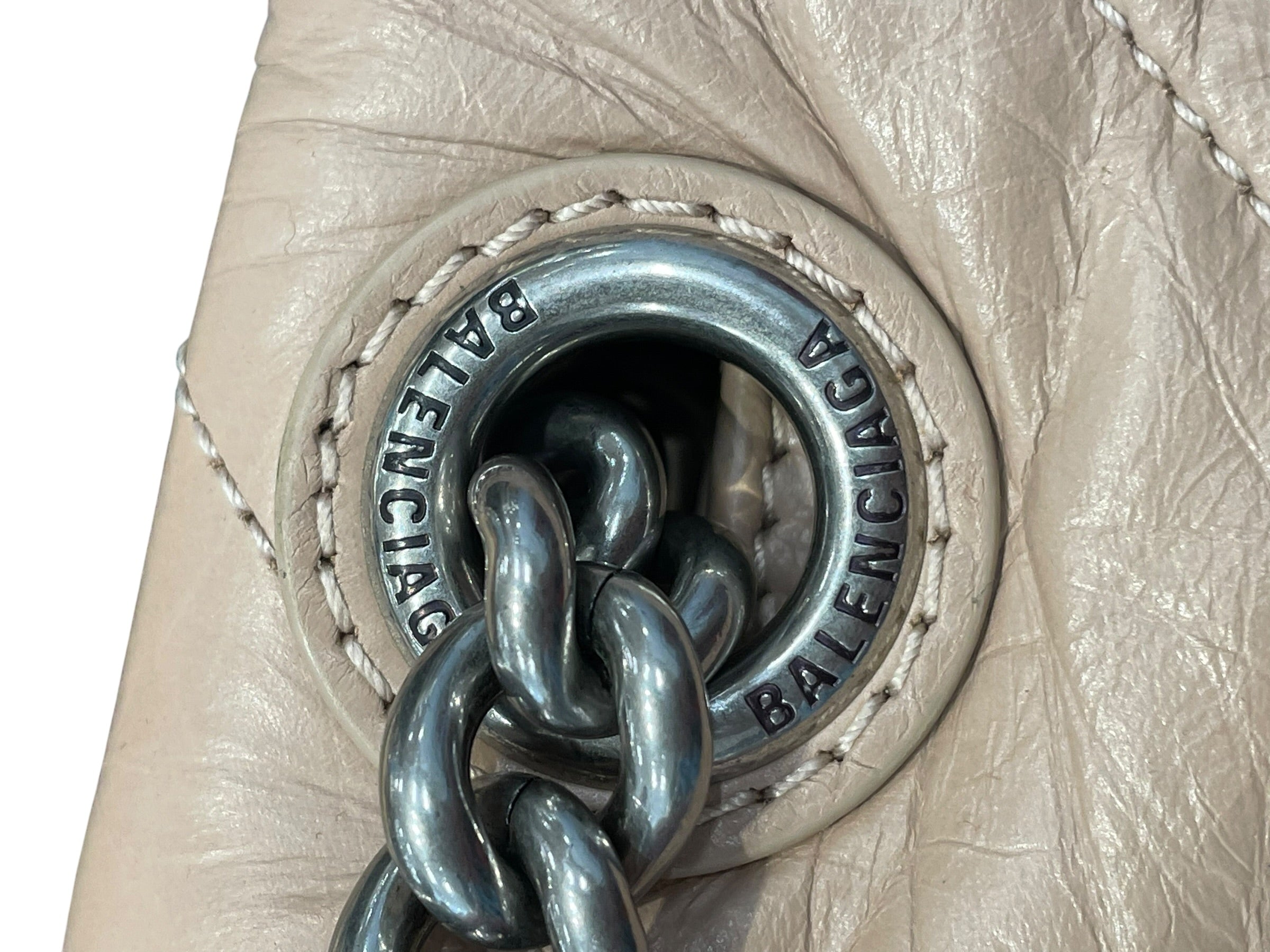 BALENCIAGA/Cross Body Bag/BEG/crushed calfskin view 6