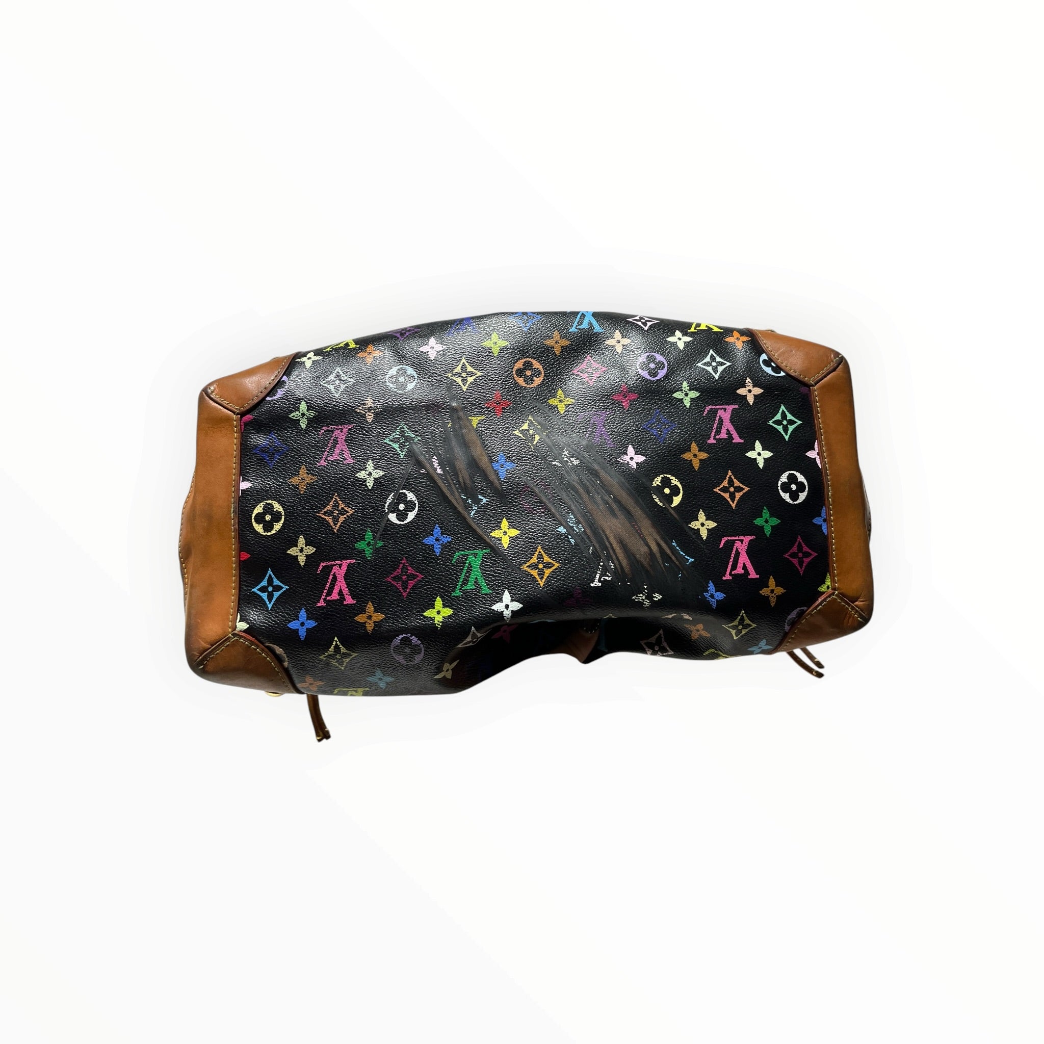 LOUIS VUITTON/Hand Bag/Monogram/Leather/BLK/Uwsula MM Multicolor view 6