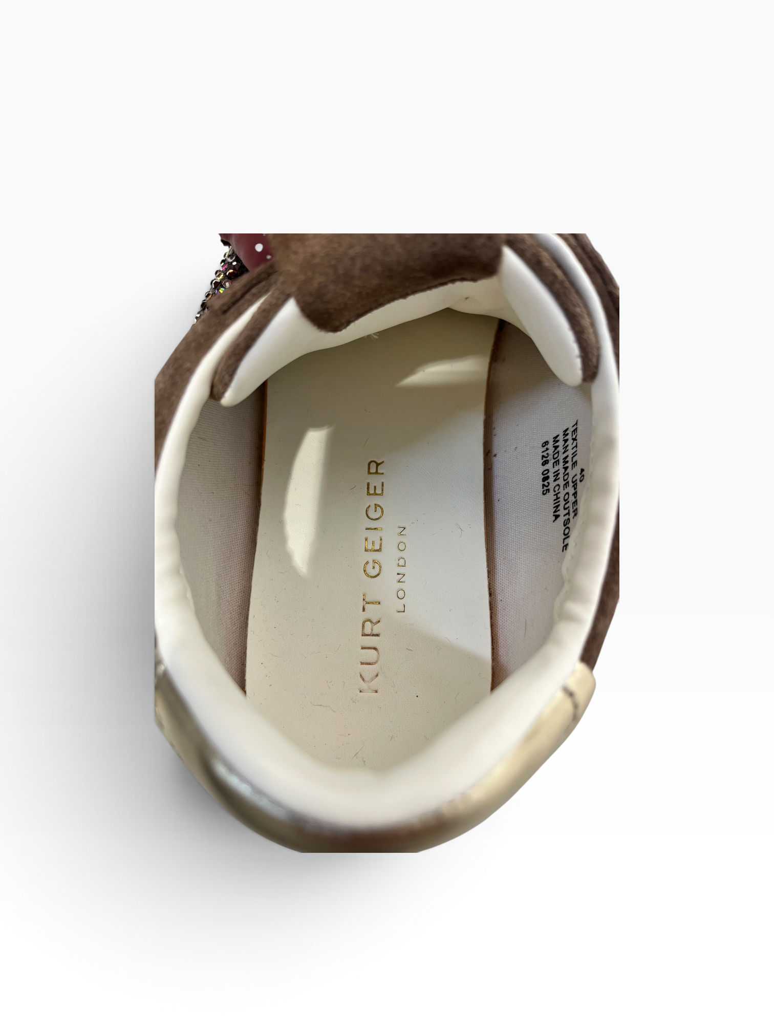 Kurt Geiger/Low-Sneakers/EU 40/Glitter/Suede/BRW/Islington Sneaker view 3